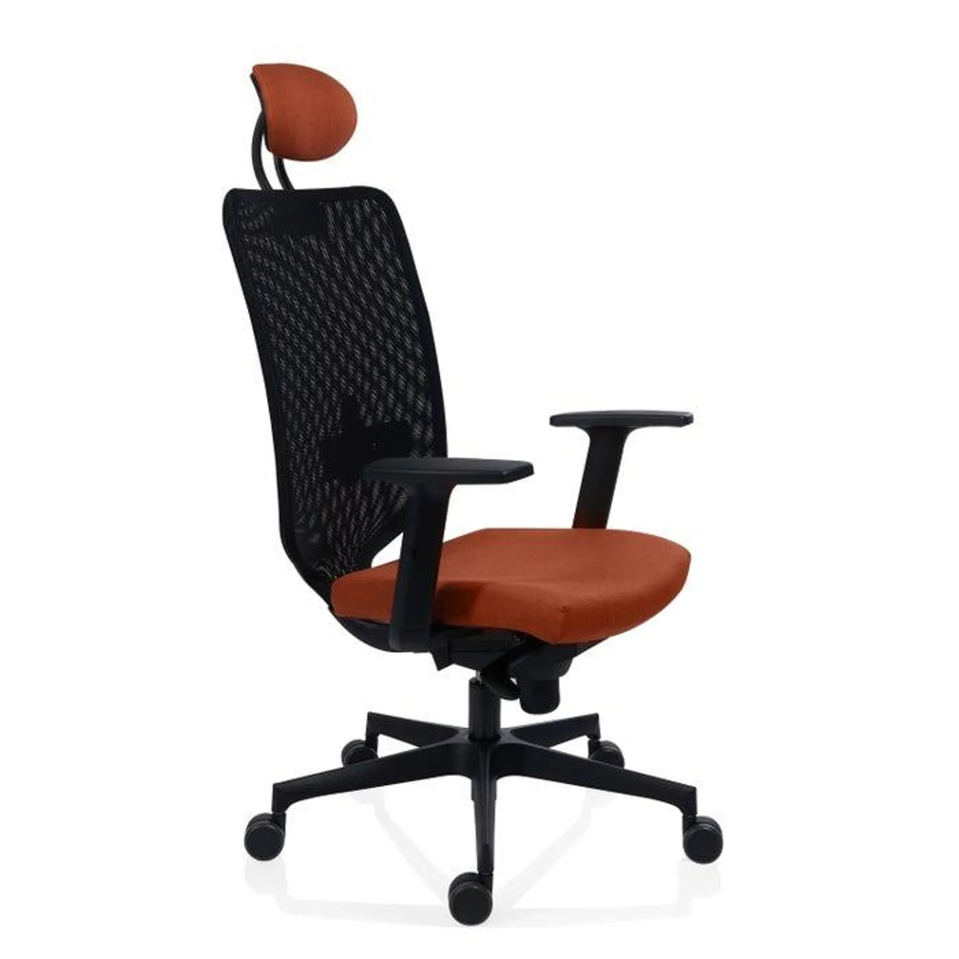 Scaun birou ergonomic New Air, rotativ, textil E18, portocaliu