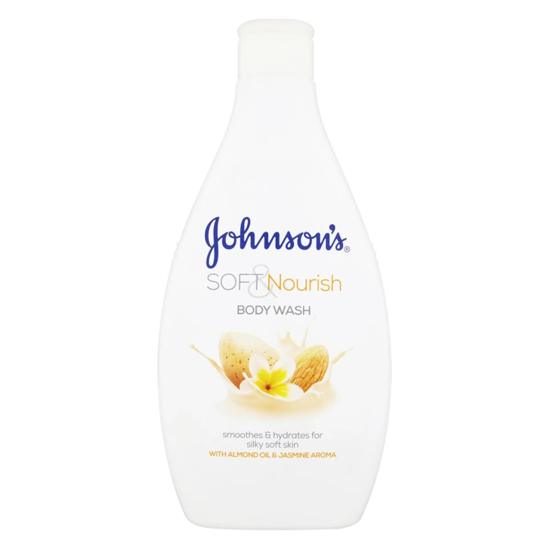 Gel de dus cu ulei de migdale si aroma de iasomie Johnson's Soft & Nourish, 400ml