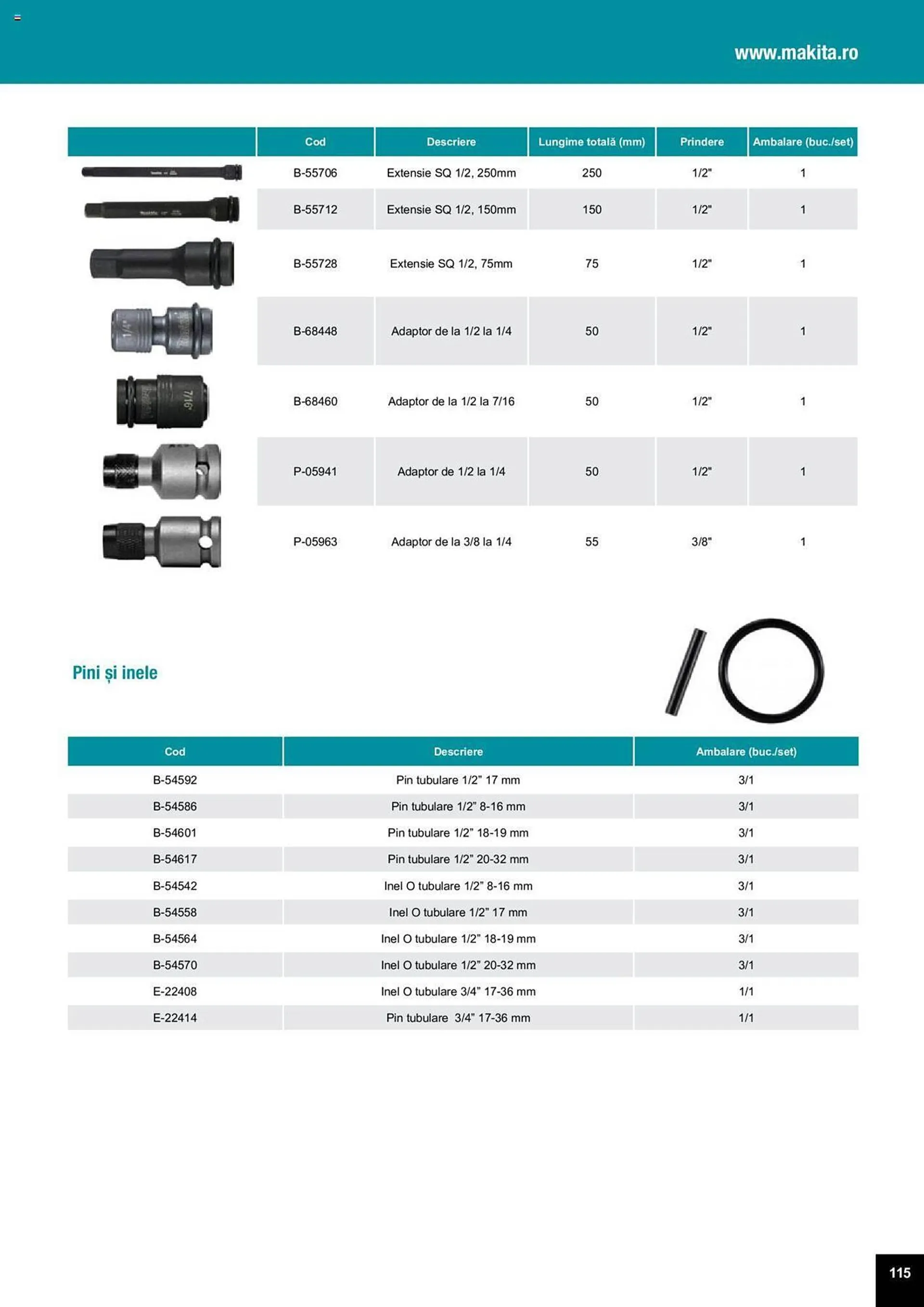 Catalog Сatalog Makita de la 25 martie până la 31 decembrie 2024 - Revista Pagina 115