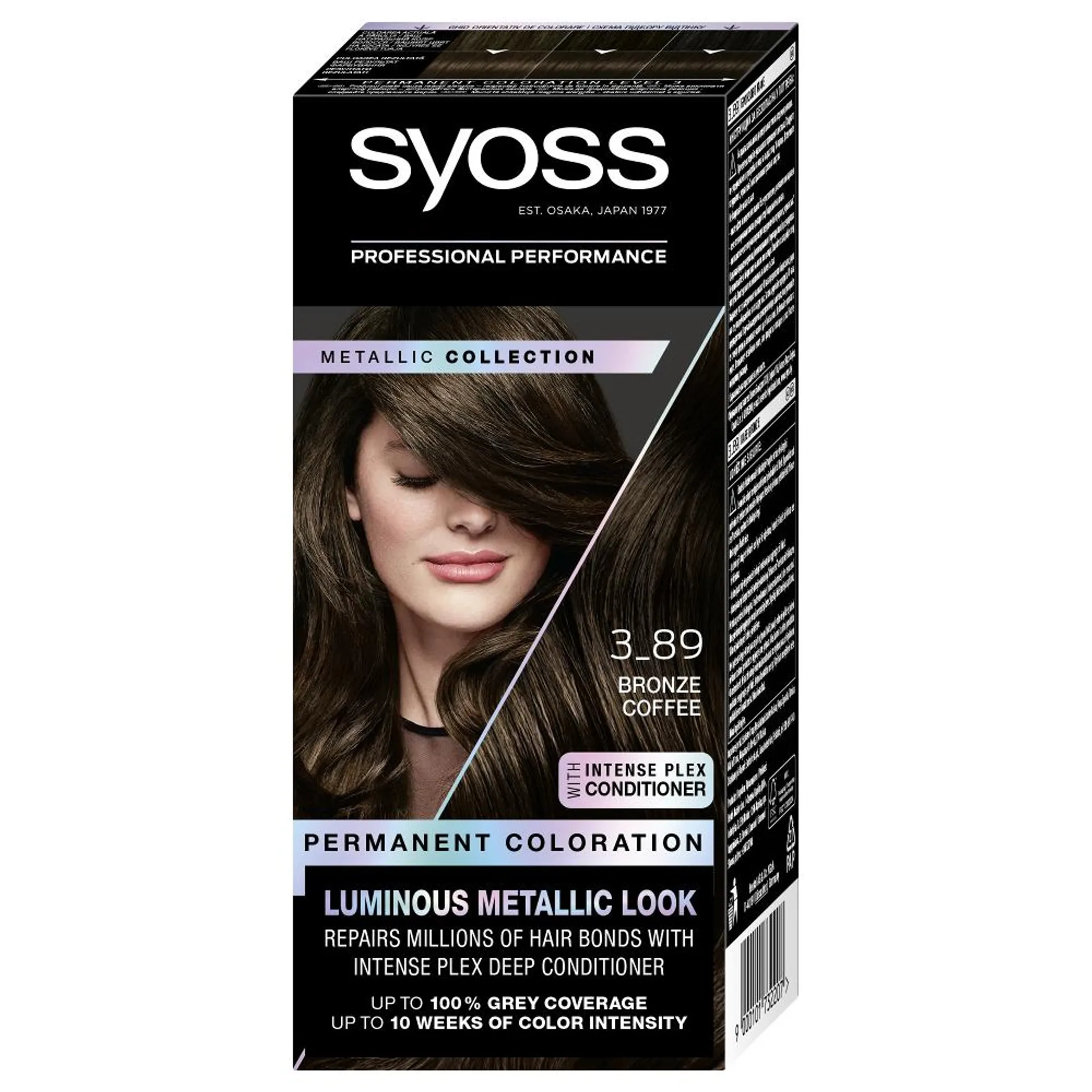 Vopsea de par permanent? Syoss Baseline Metallic Collection, 3-89 Cafea Aramie, 115 ml