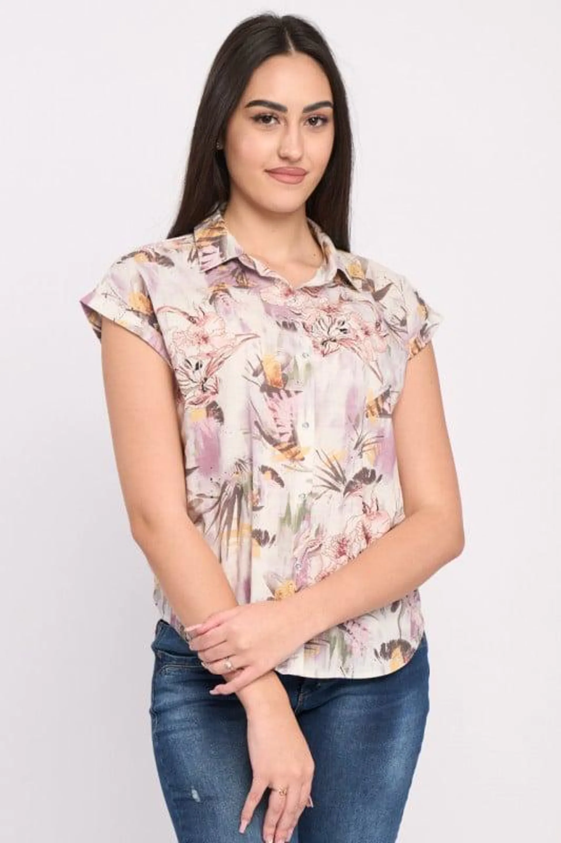 Timeout - Camasa dama cu model floral