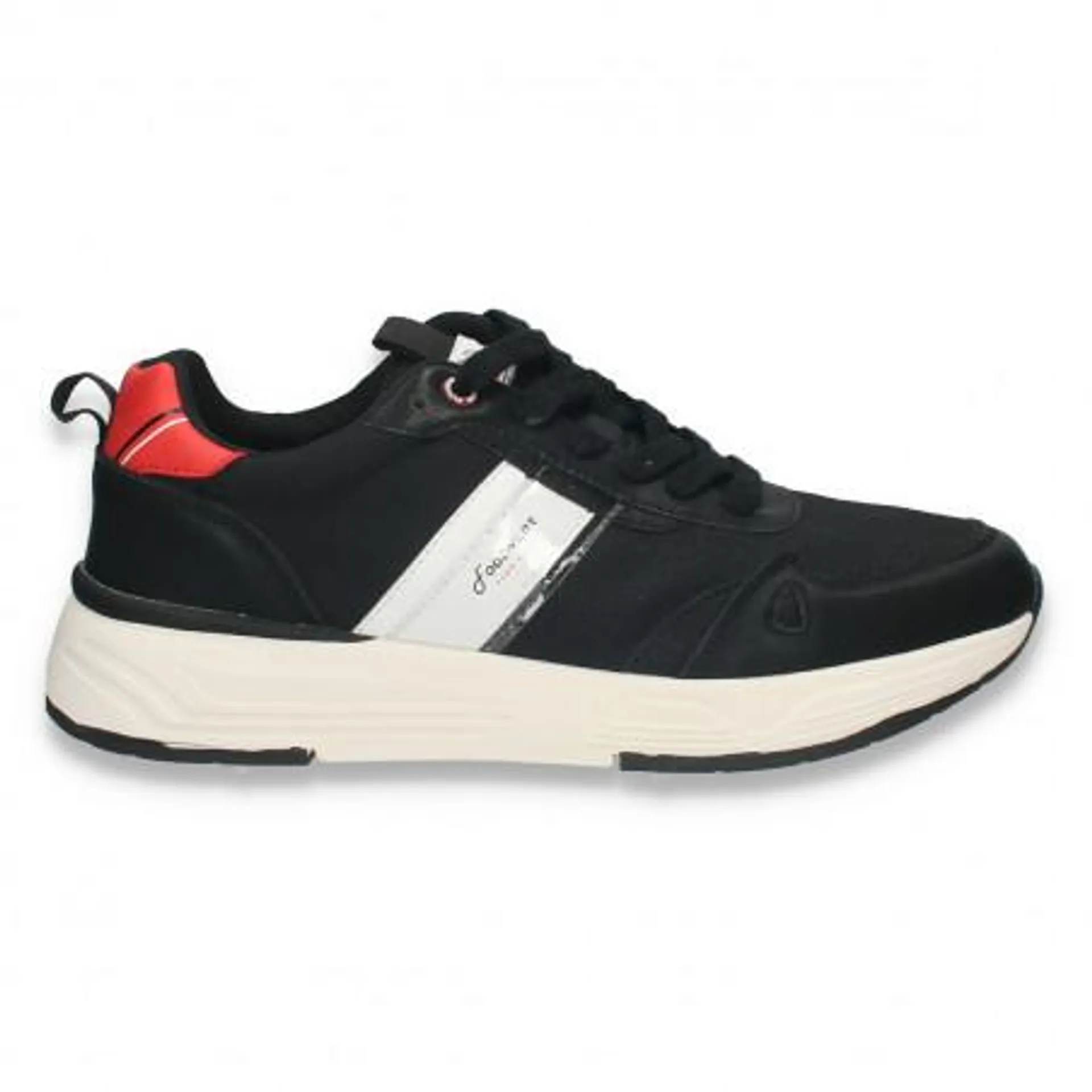 Sneakers casual pentru barbati, din material textil, negri - W1191