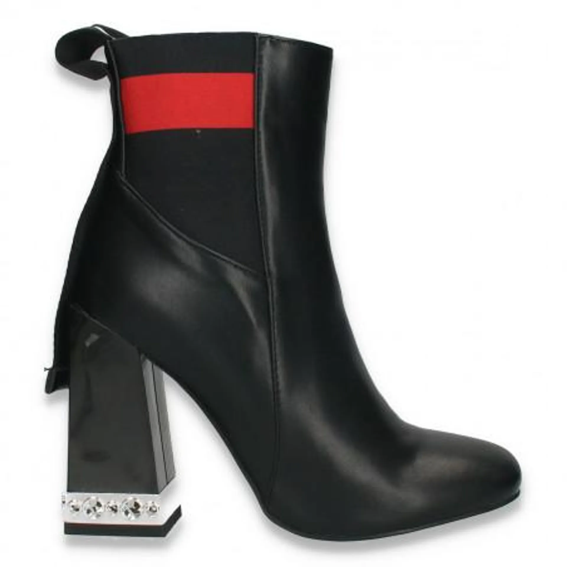 Botine dama, cu toc masiv, negre - W1183