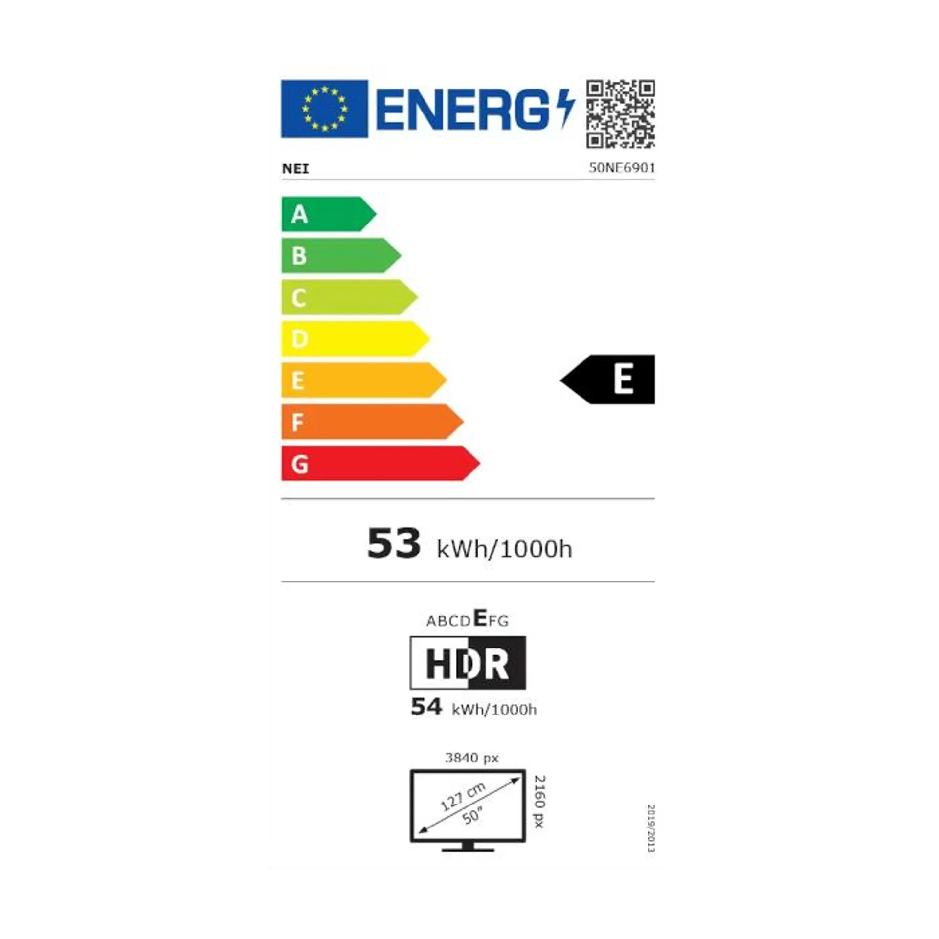 Televizor smart Nei 50NE6901, 127 cm, Ultra HD 4K, Clasa E