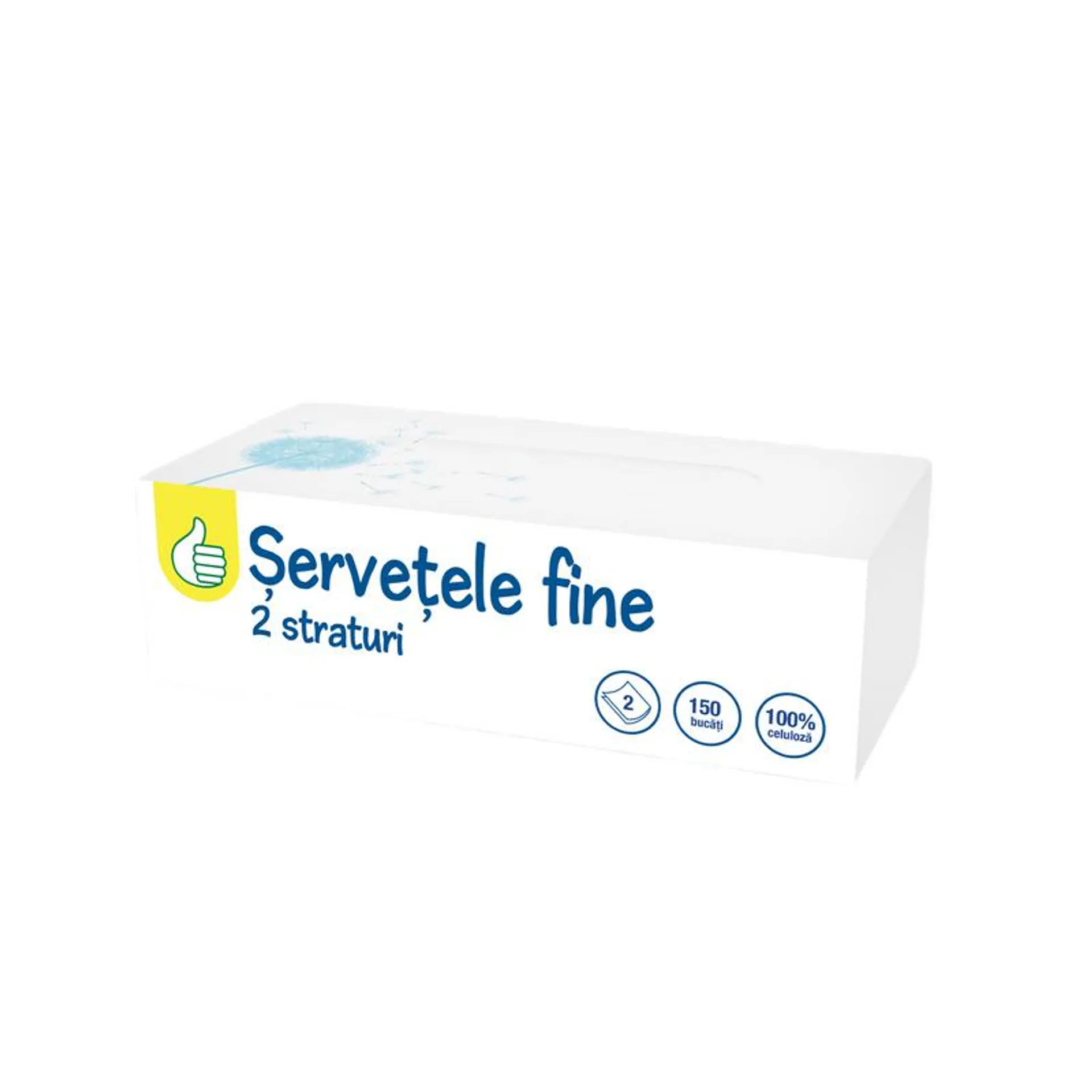 Servetele faciale Auchan, 2 straturi, 150 bucati