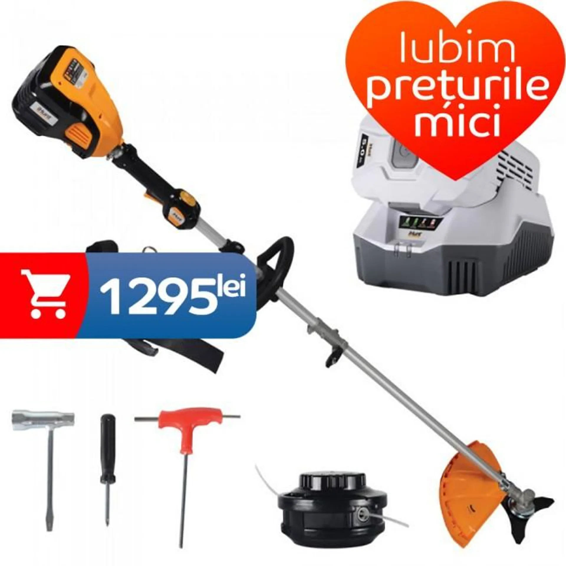 Kit Complet Cositoare electrica (trimmer) iHunt Strong Brush Cutter 58V Power