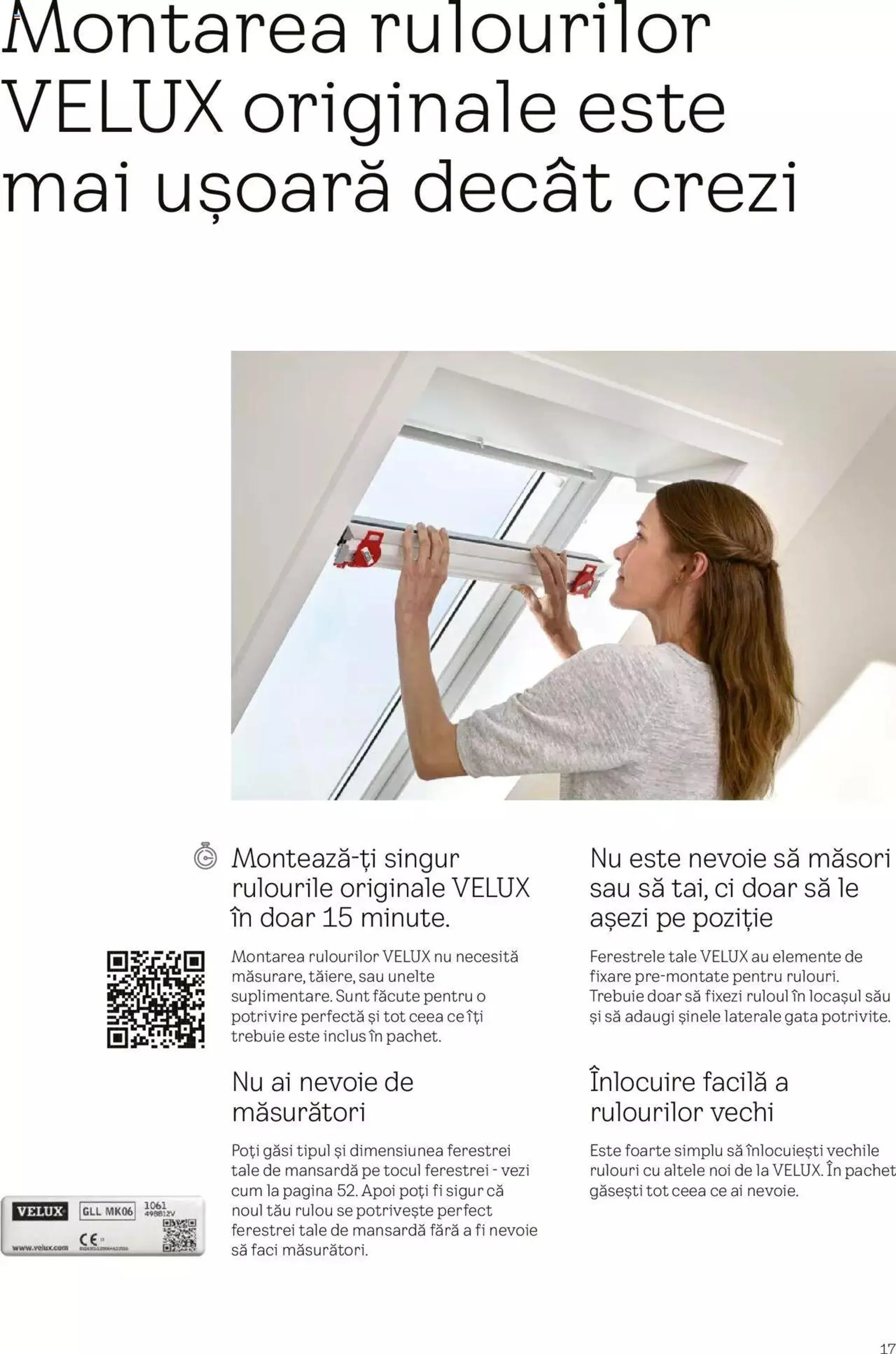 Catalog Velux catalog - Rulouri şi rolete de la 19 martie până la 31 decembrie 2024 - Revista Pagina 17