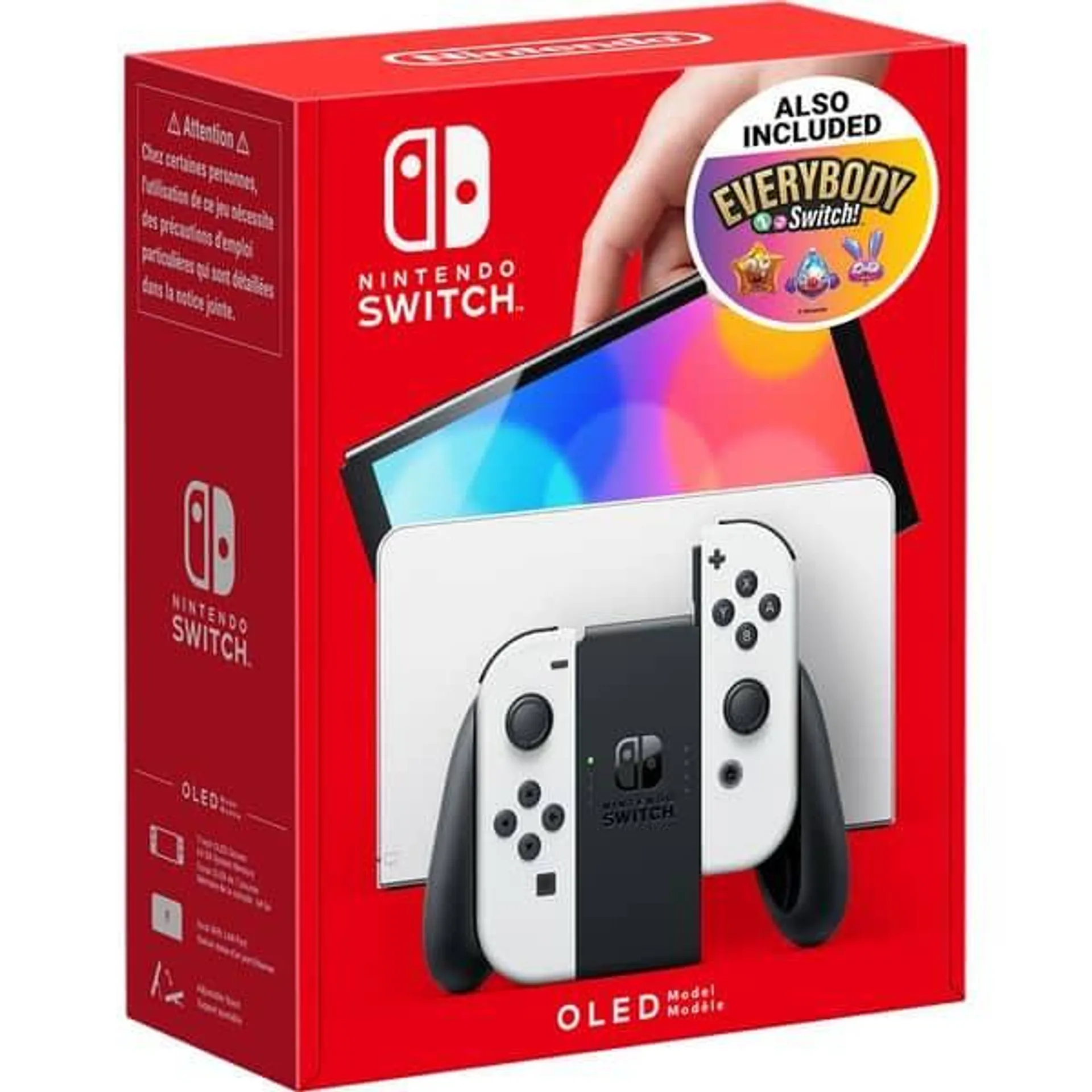 Consola NINTENDO Switch OLED White + Everybody 1-2-Switch!