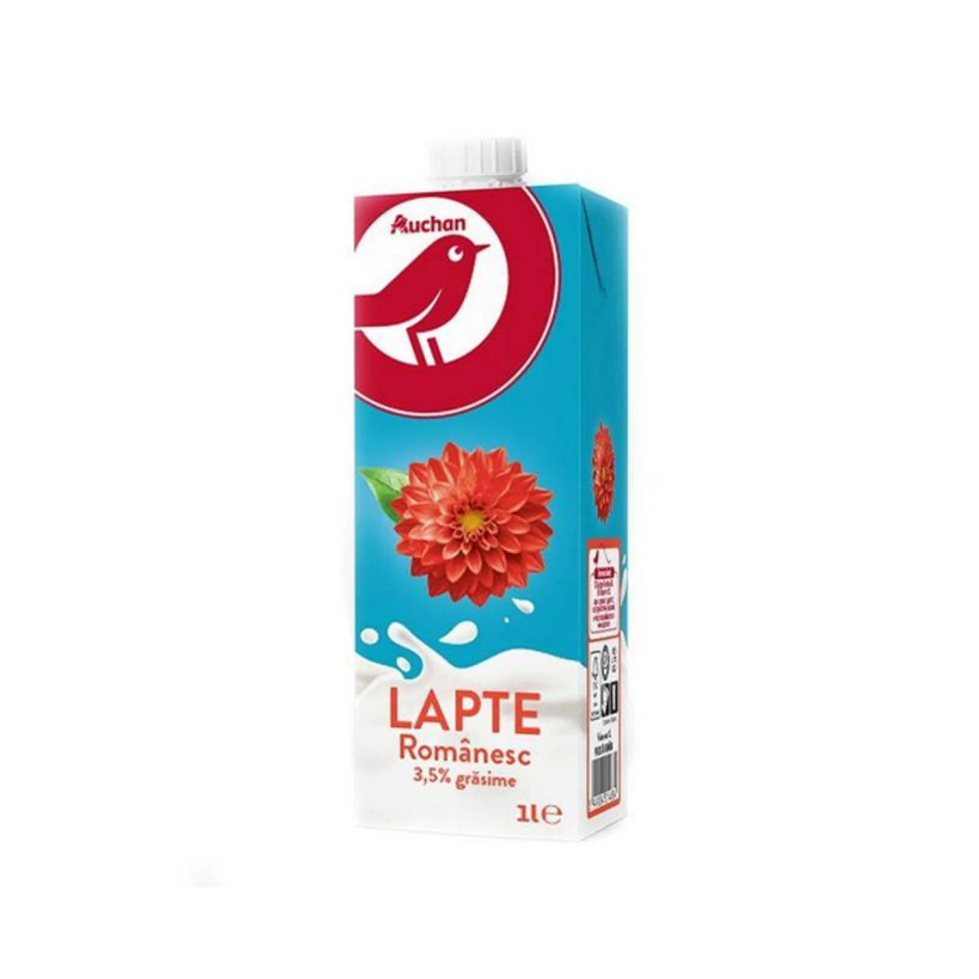 Lapte de consum Auchan, 3.5% grasime, 1 l