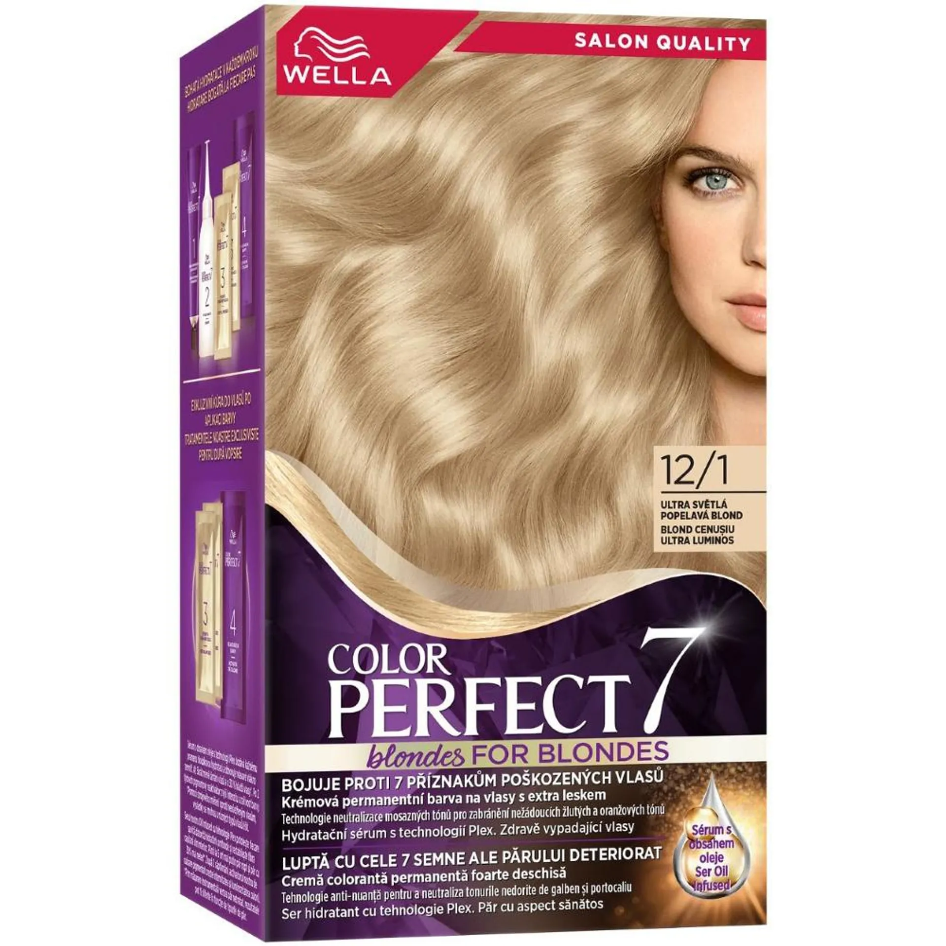 Vopsea de par permanenta Color Perfect Blond Cenusiu Ultra Luminos 12/1, 135ml