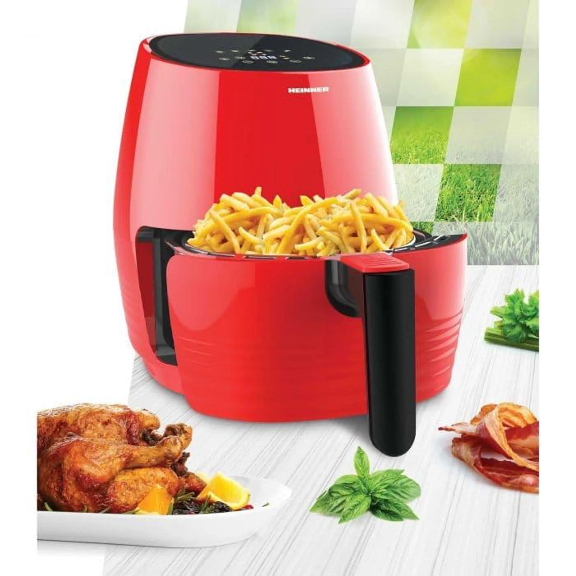 Friteuza cu aer cald Heinner Nelle Digital RD HAF-1250DRD, 1250 W, 2.5 l