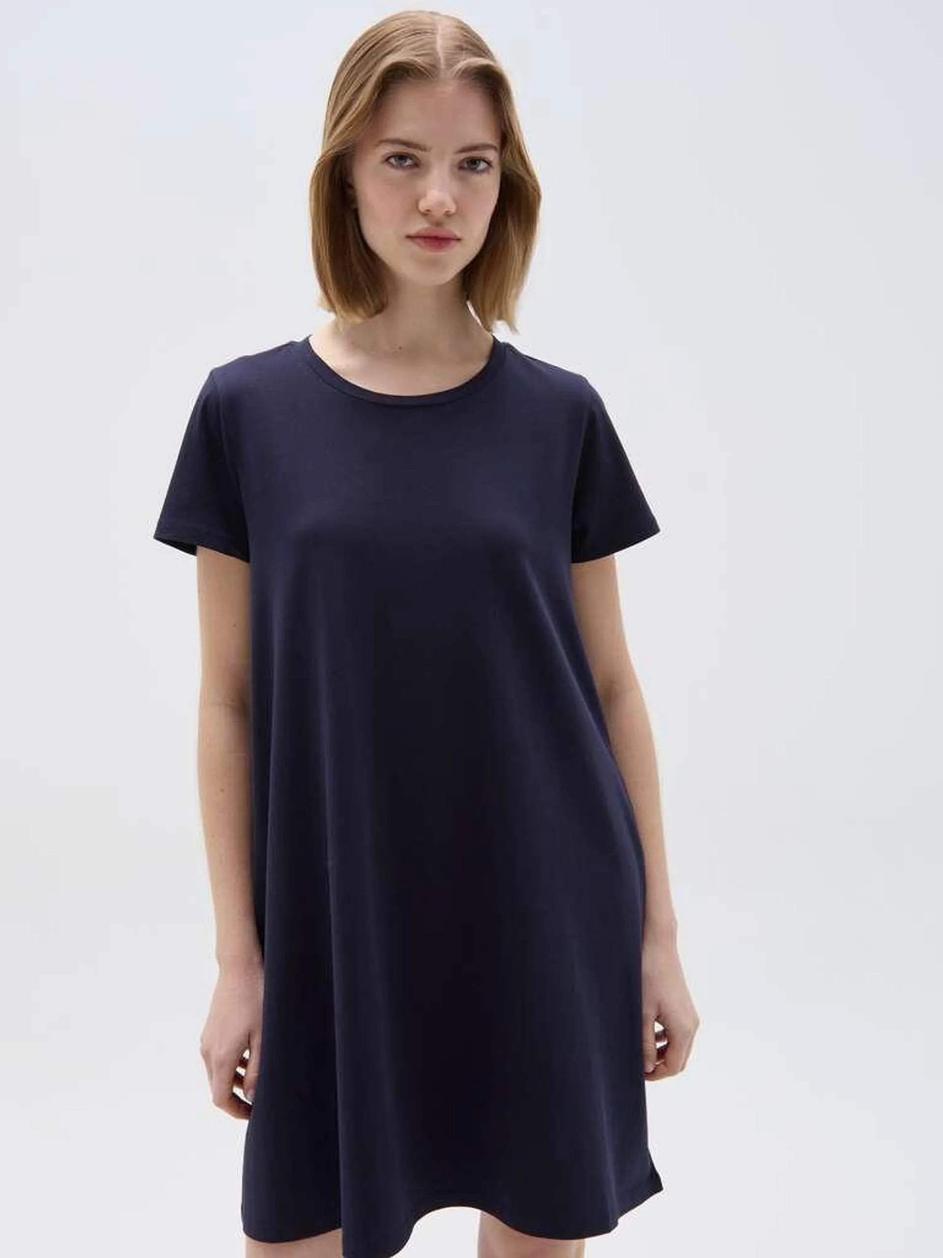 Navy Blue Essential short wide-fit dress