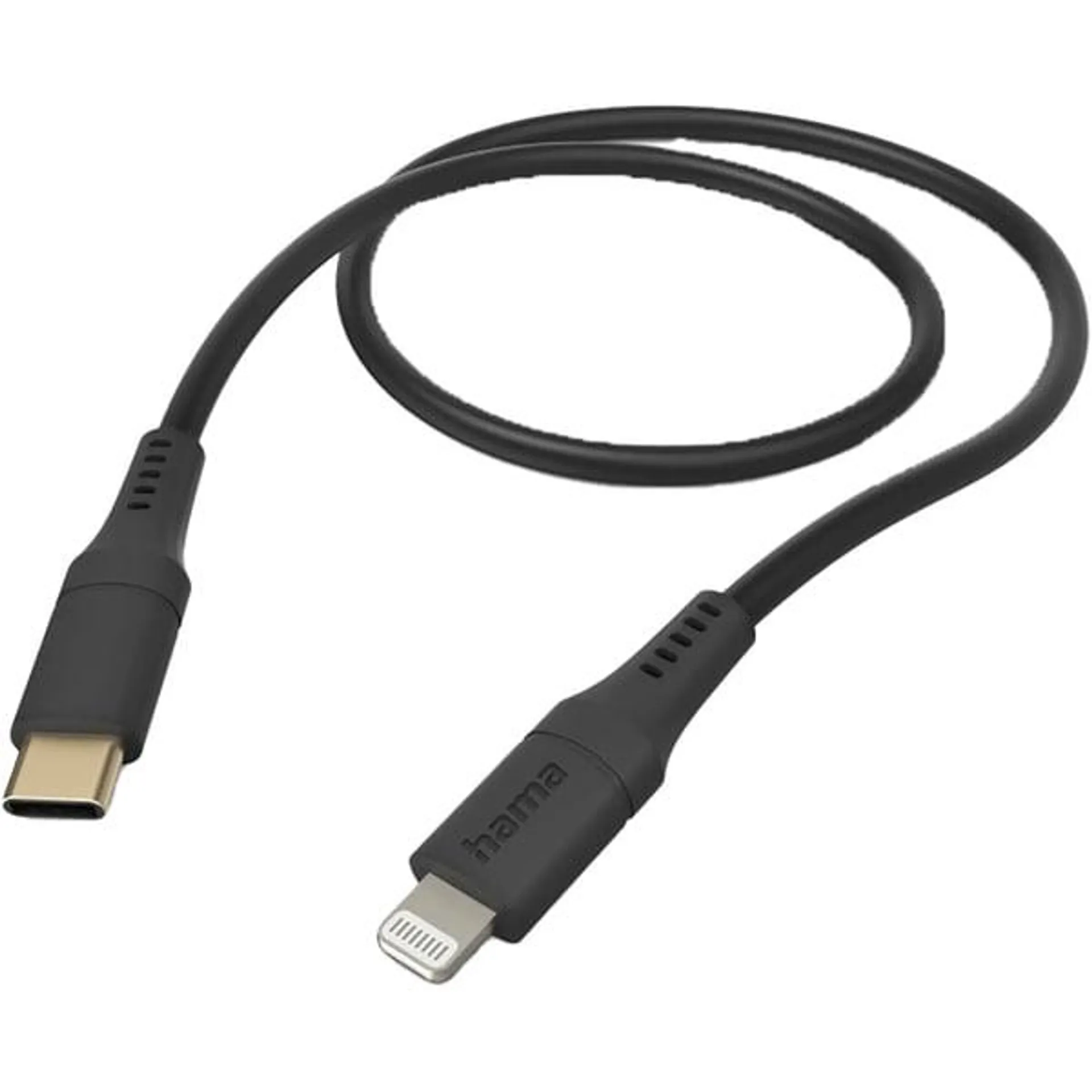 Cablu date HAMA 201573, USB-C - Lightning, 1.5m, negru