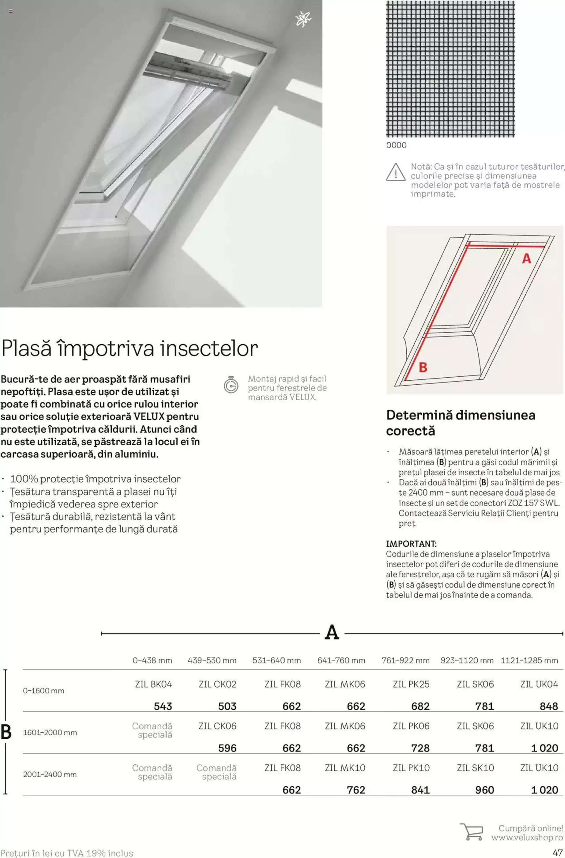 Catalog Velux catalog - Rulouri şi rolete de la 19 martie până la 31 decembrie 2024 - Revista Pagina 47