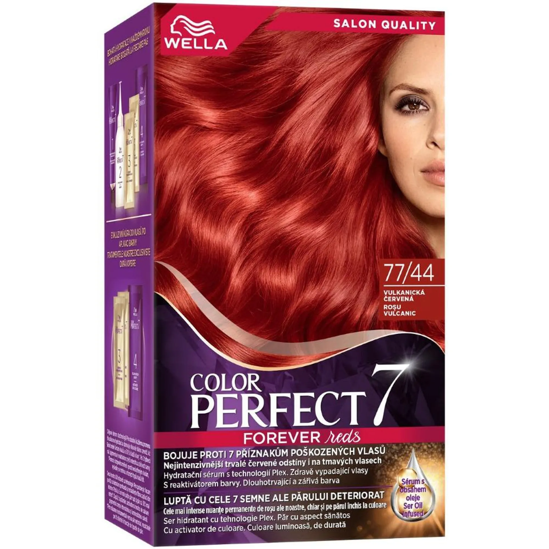 Vopsea de par permanenta Color Perfect Rosu Vulcanic 77/44, 135ml