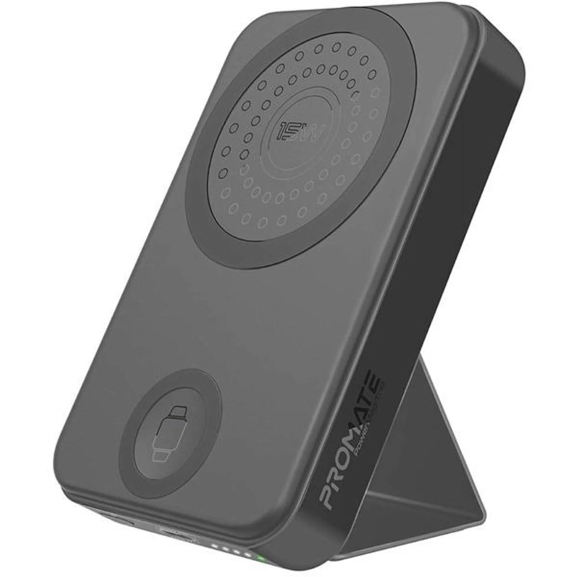 Baterie externa wireless PROMATE PowerMag-Trio, 10000mAh, 1xUSB-C 20W Power Delivery, negru