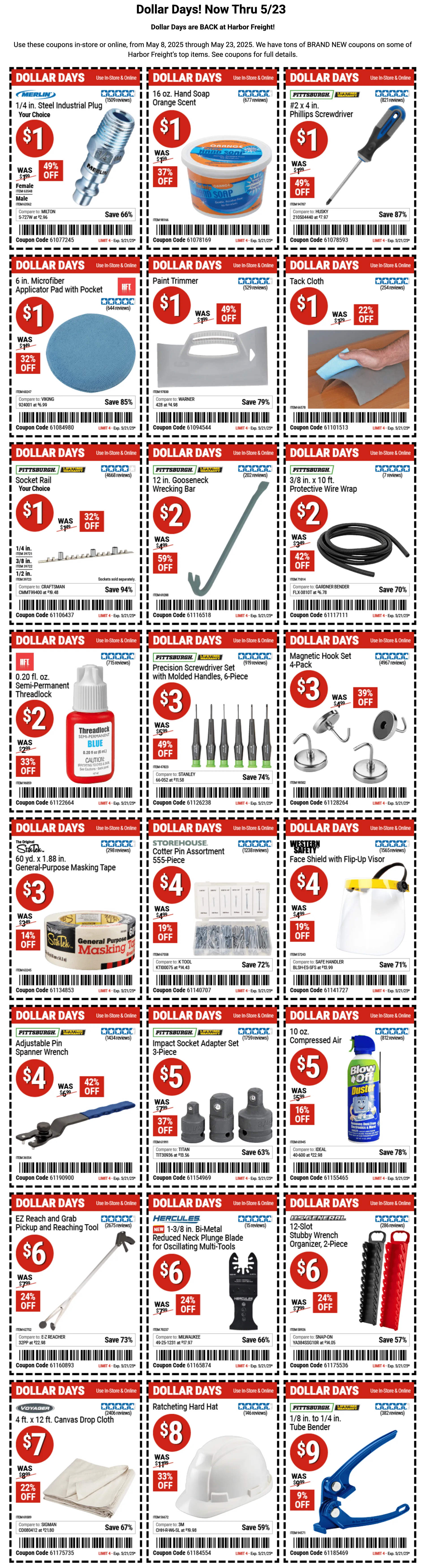 Weekly ad Harbor Freight Sales from May 8 to May 23 2025 - Page 