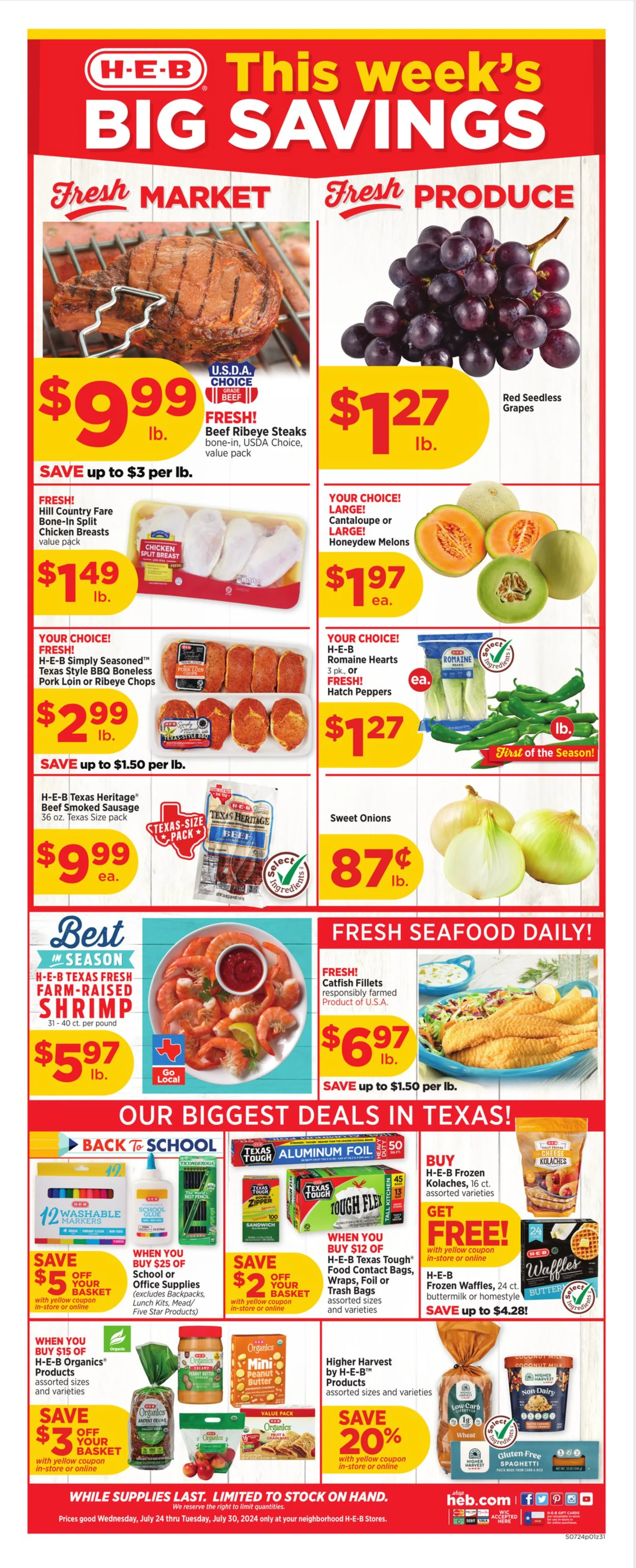Weekly ad H-E-B SALES from July 24 to July 30 2024 - Page 