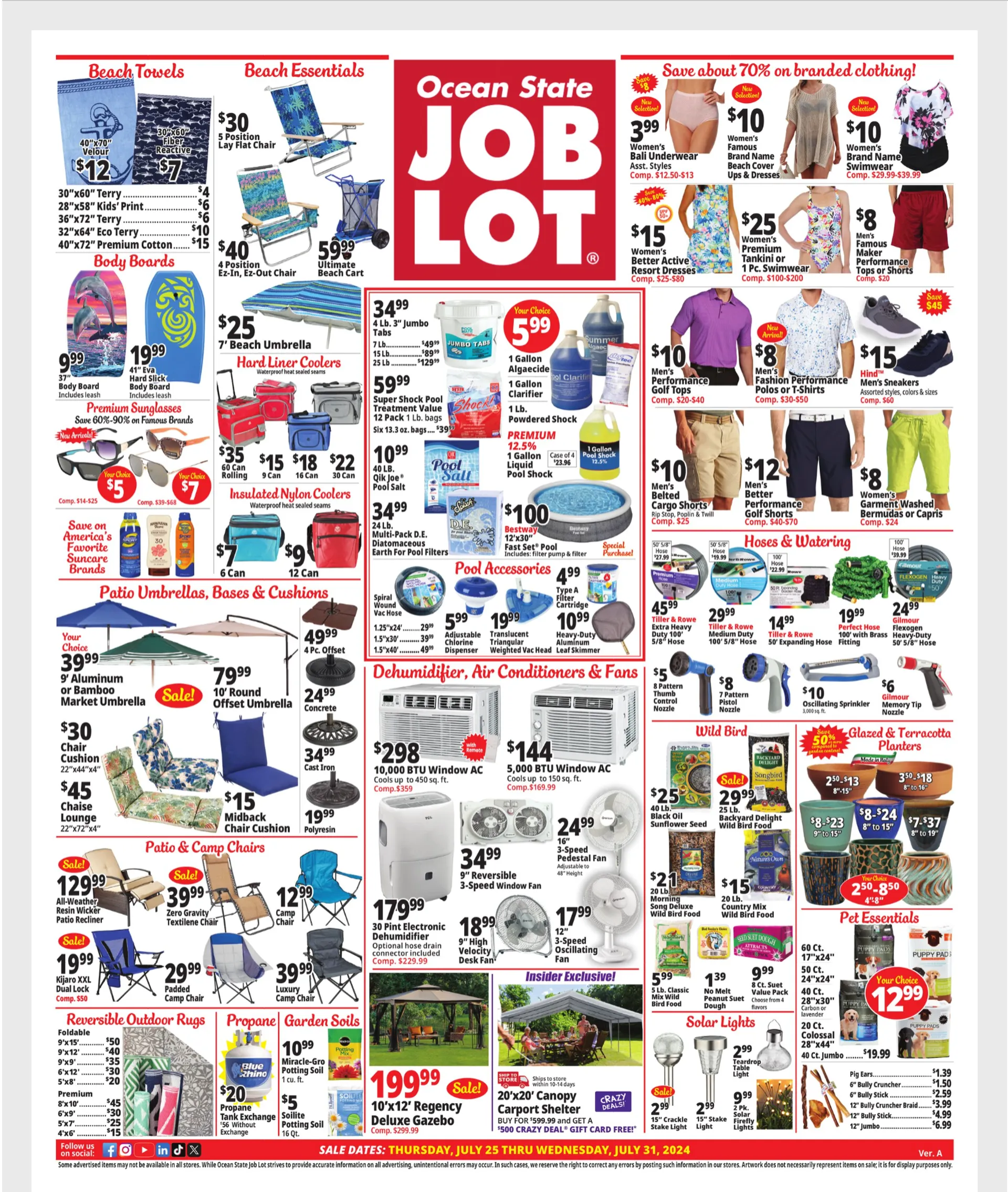 Weekly ad  ADVERTISEMENT OCEAN STATE JOB LOT SALES from July 25 to July 31 2024 - Page 