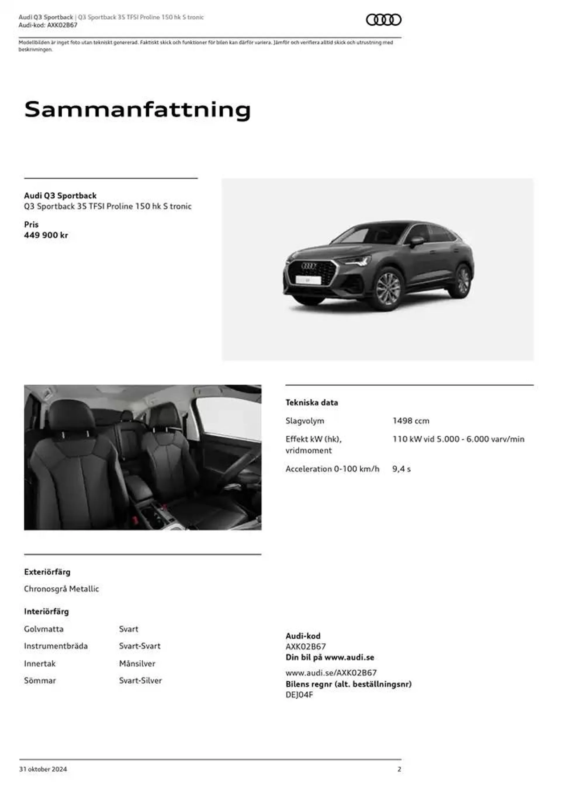 Audi Q3 Sportback från 31 oktober till 31 oktober 2025 - Reklamblad sidor 2