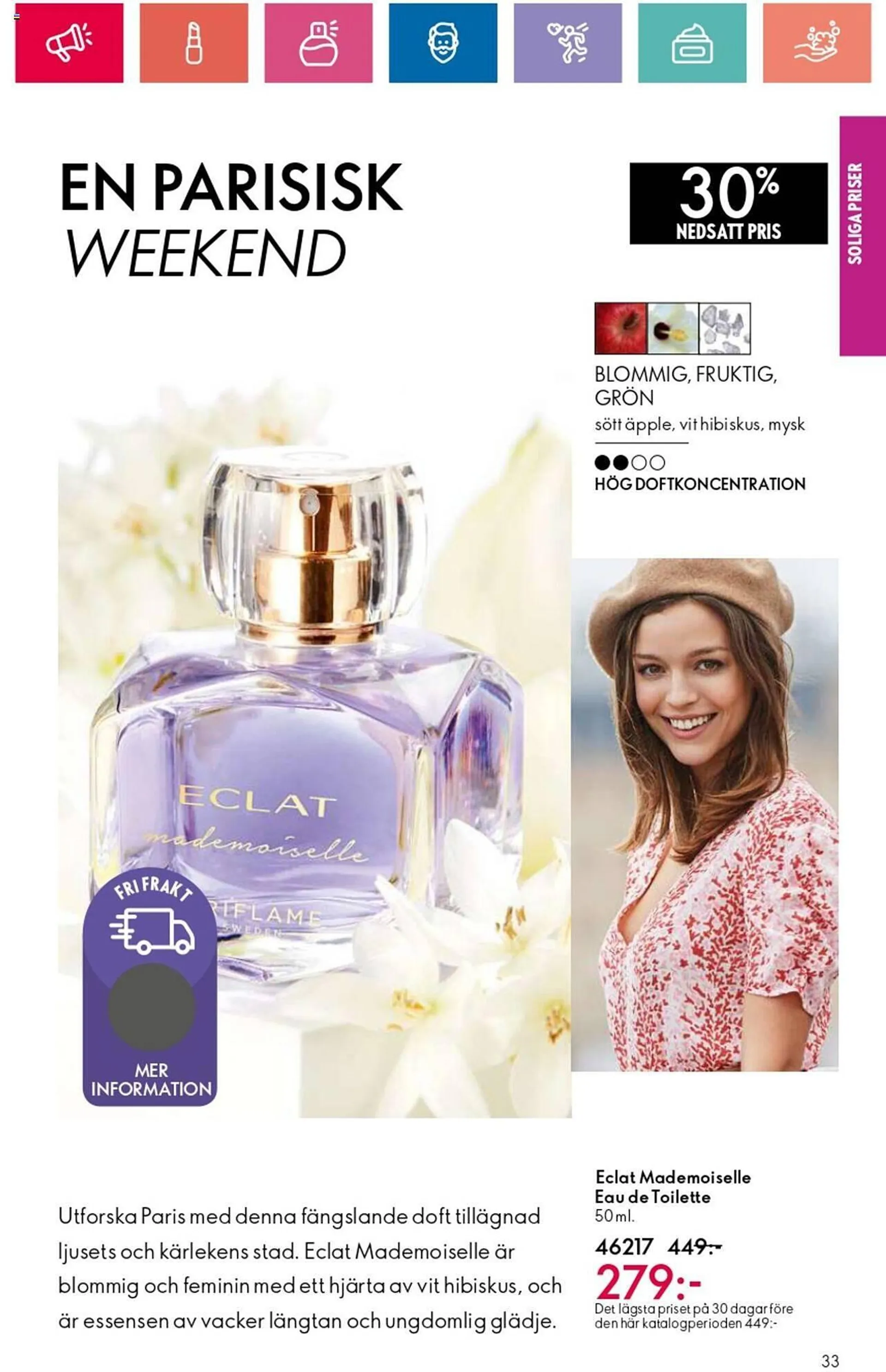 Oriflame reklamblad från 1 augusti till 21 augusti 2024 - Reklamblad sidor 33