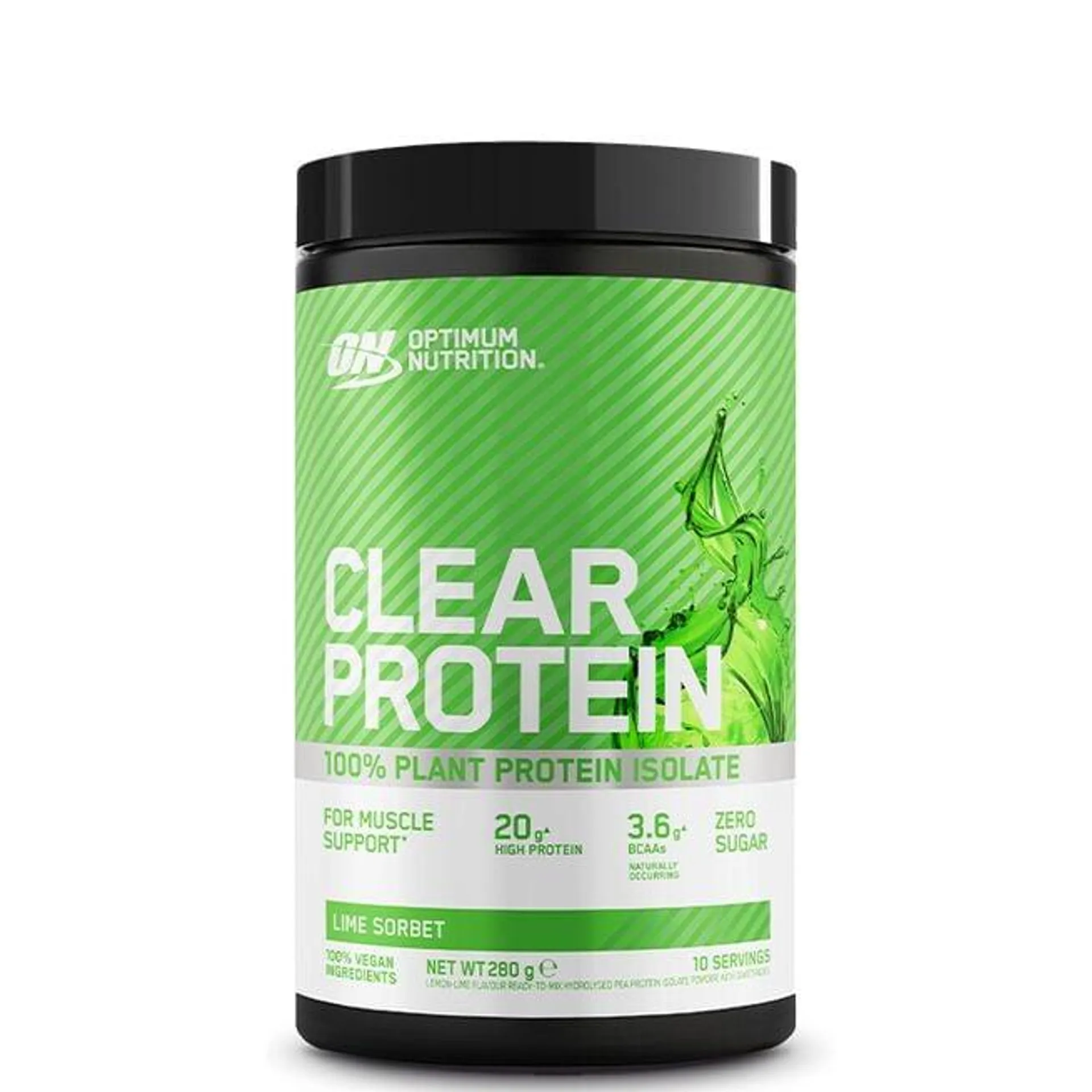 Optimum Clear Vegan Protein, 280 g Lime Sorbet