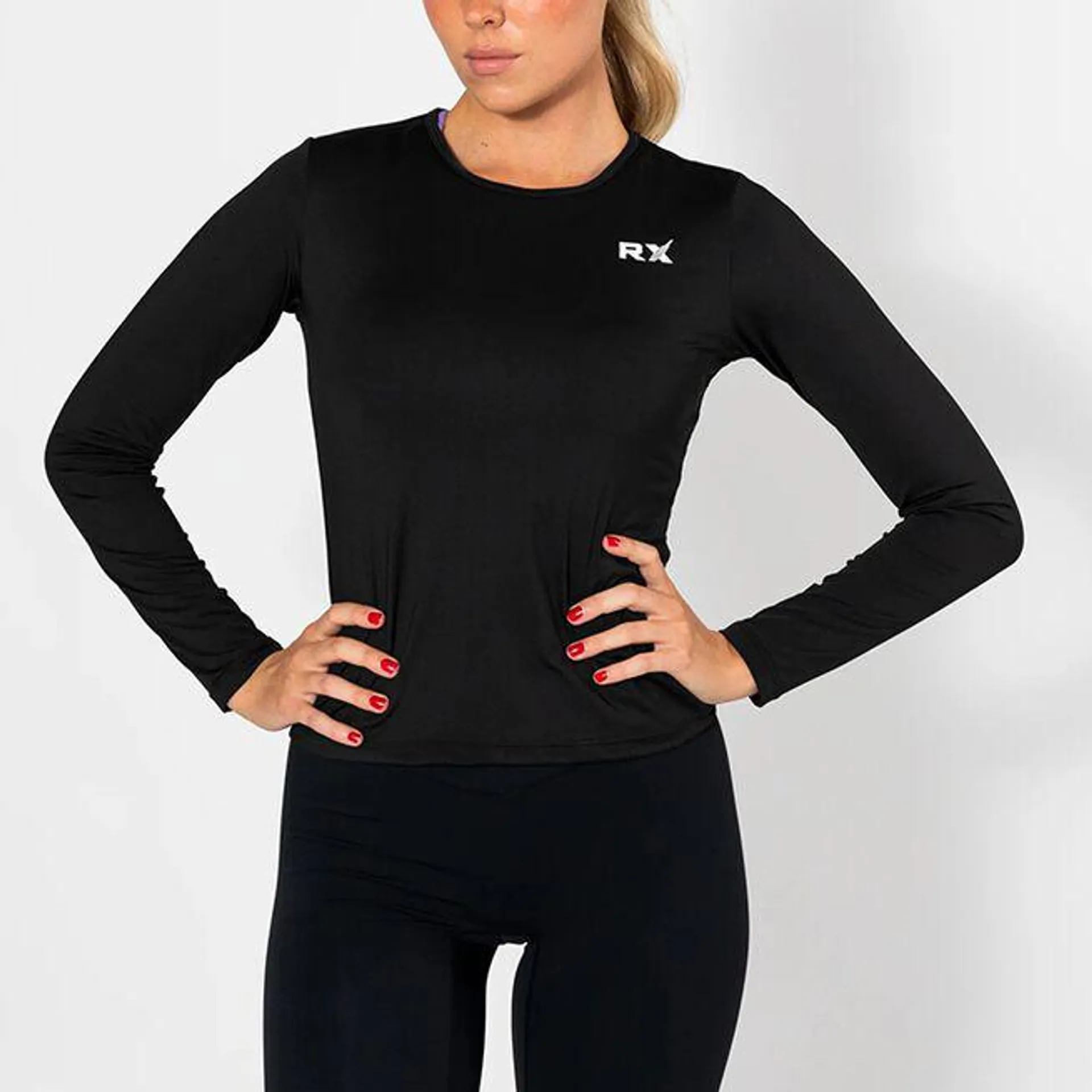 Diane Long Sleeve Top, Black