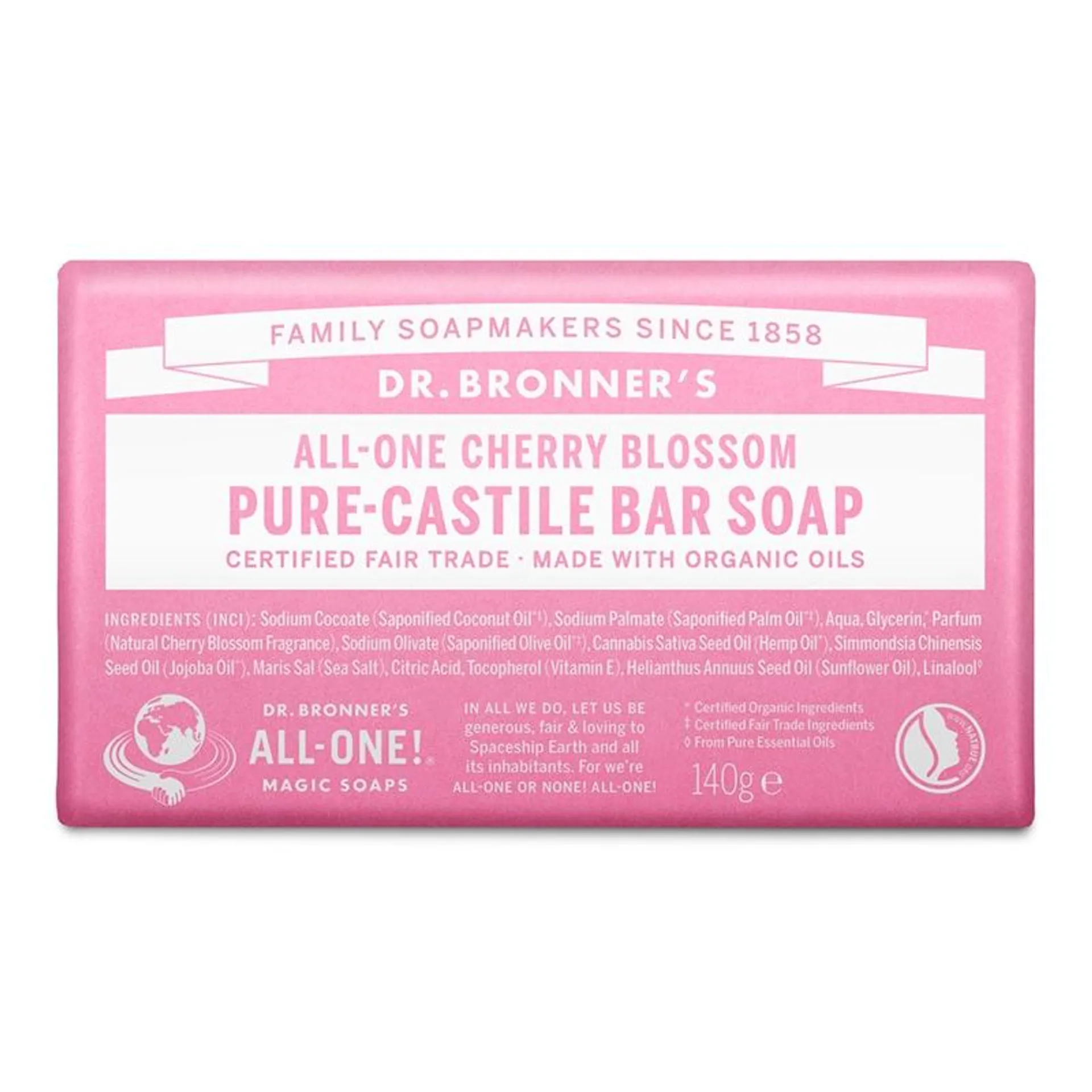 Pure Castile Bar Soap Cherry Blossom