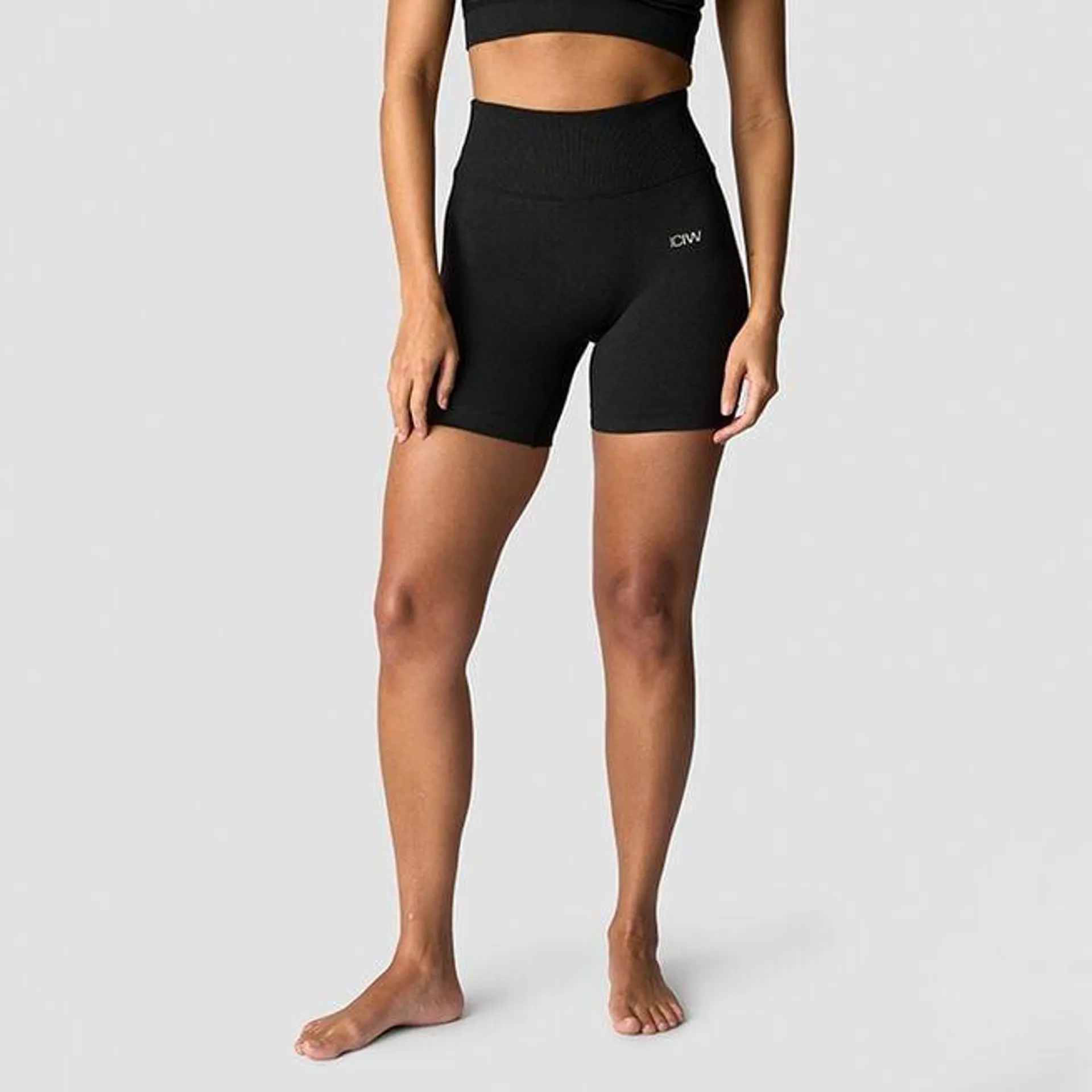 Soft Seamless Shorts Svart