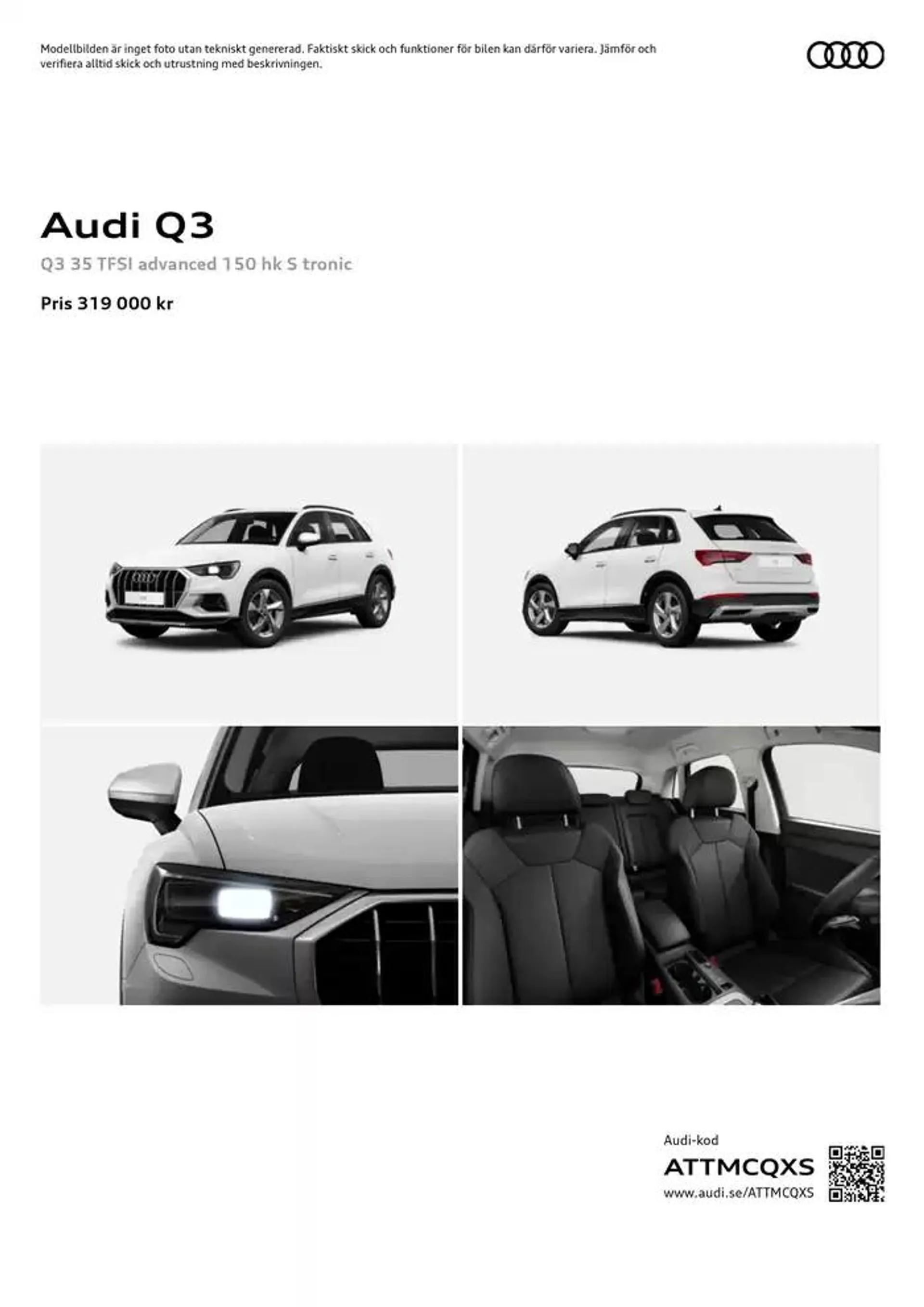 Audi Q3 från 30 oktober till 30 oktober 2025 - Reklamblad sidor 1