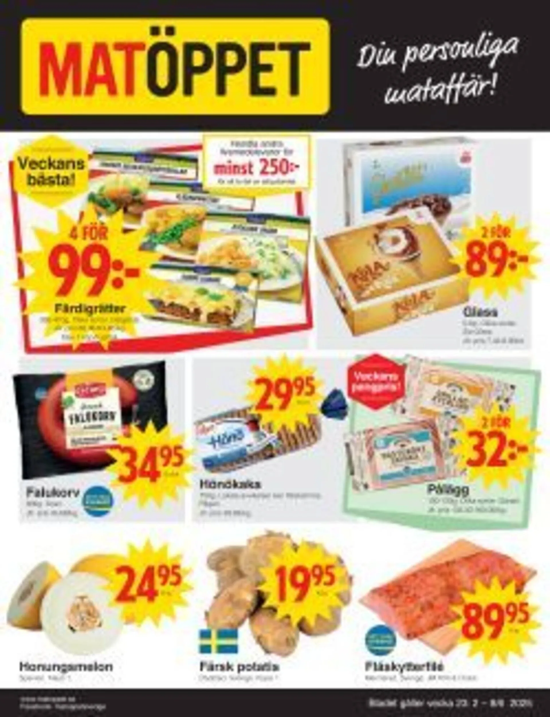 Matöppet reklamblad - 1
