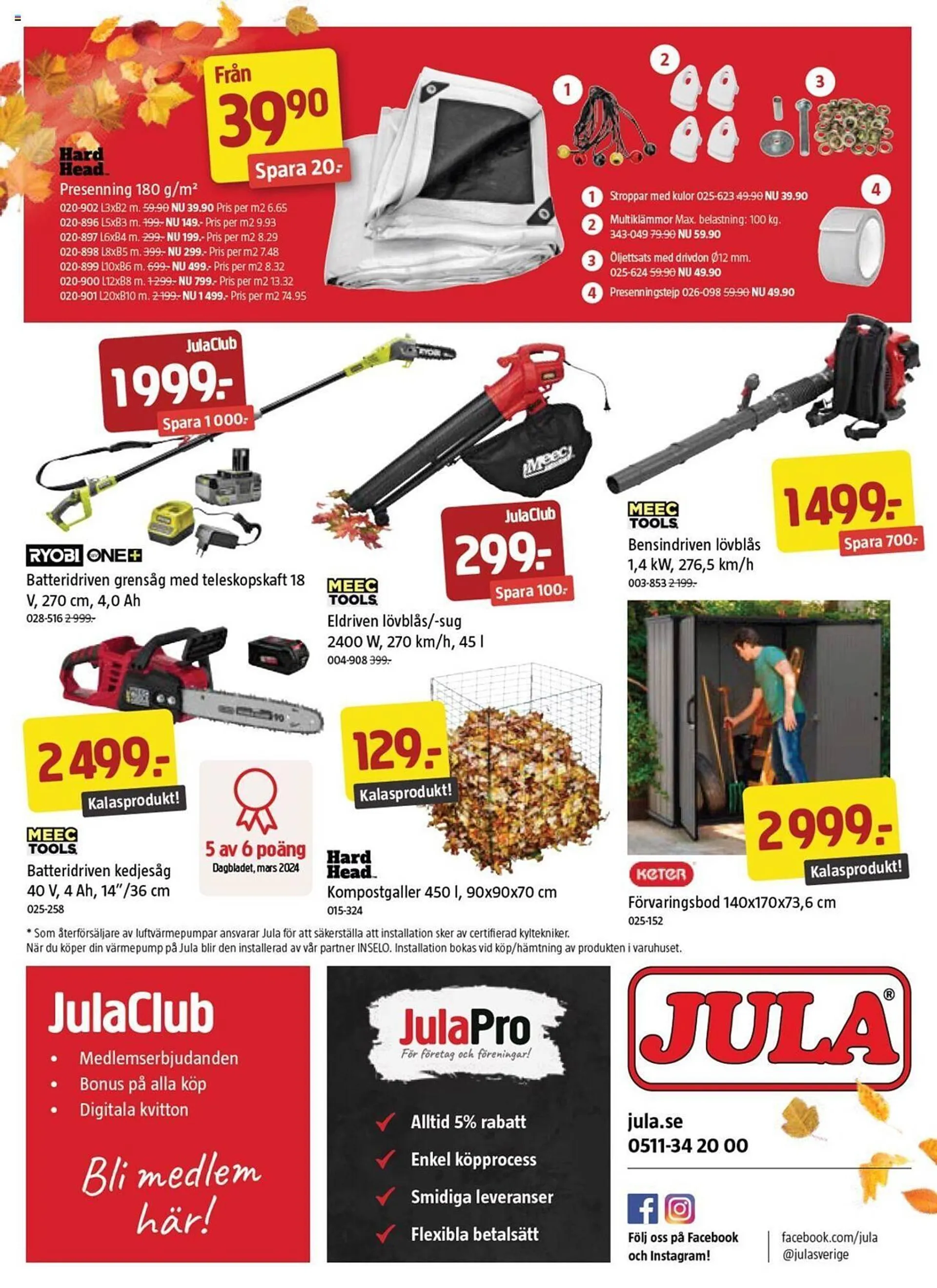 Jula reklamblad från 4 oktober till 17 oktober 2024 - Reklamblad sidor 6