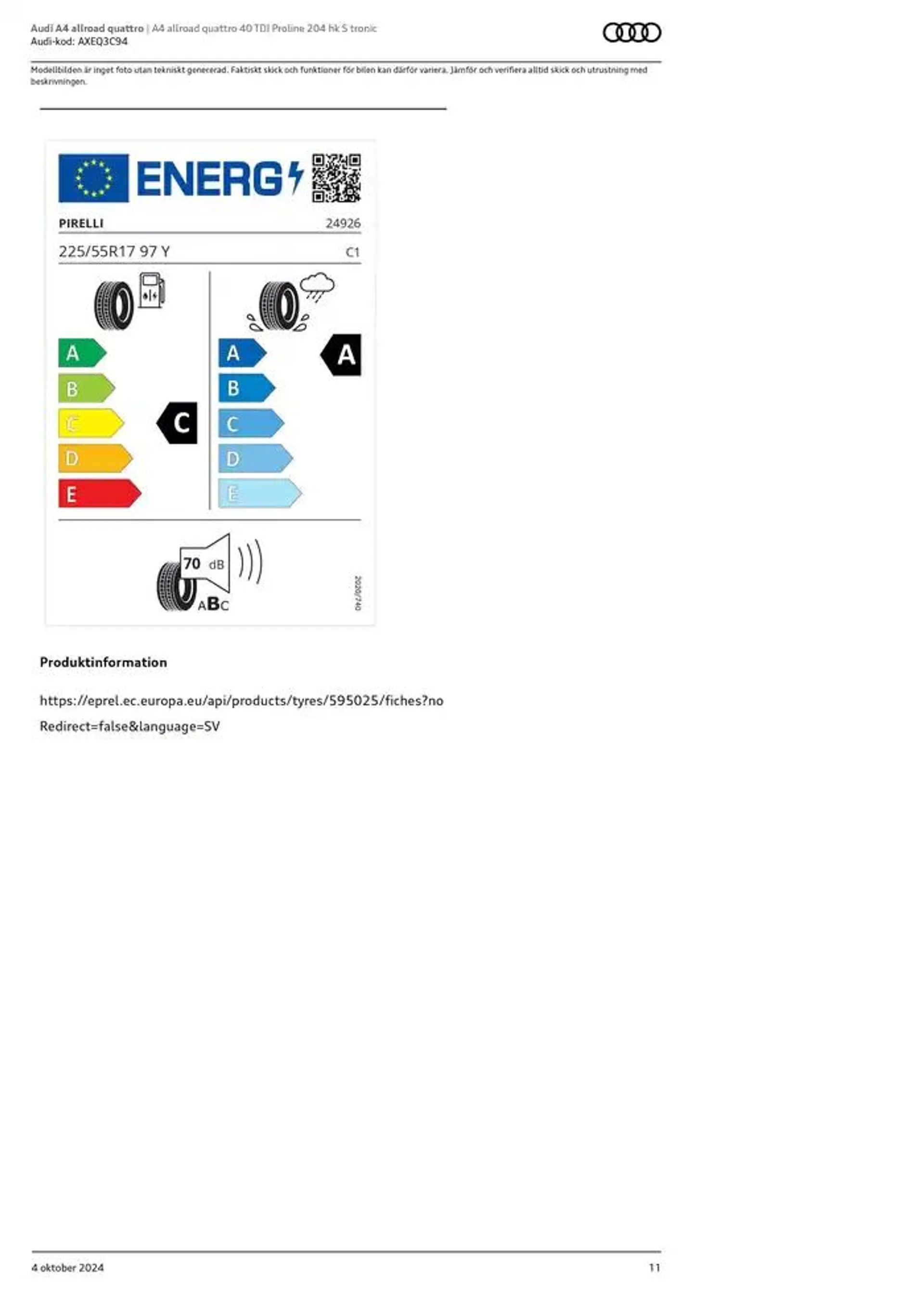 Audi A4 allroad quattro från 4 oktober till 4 oktober 2025 - Reklamblad sidor 11