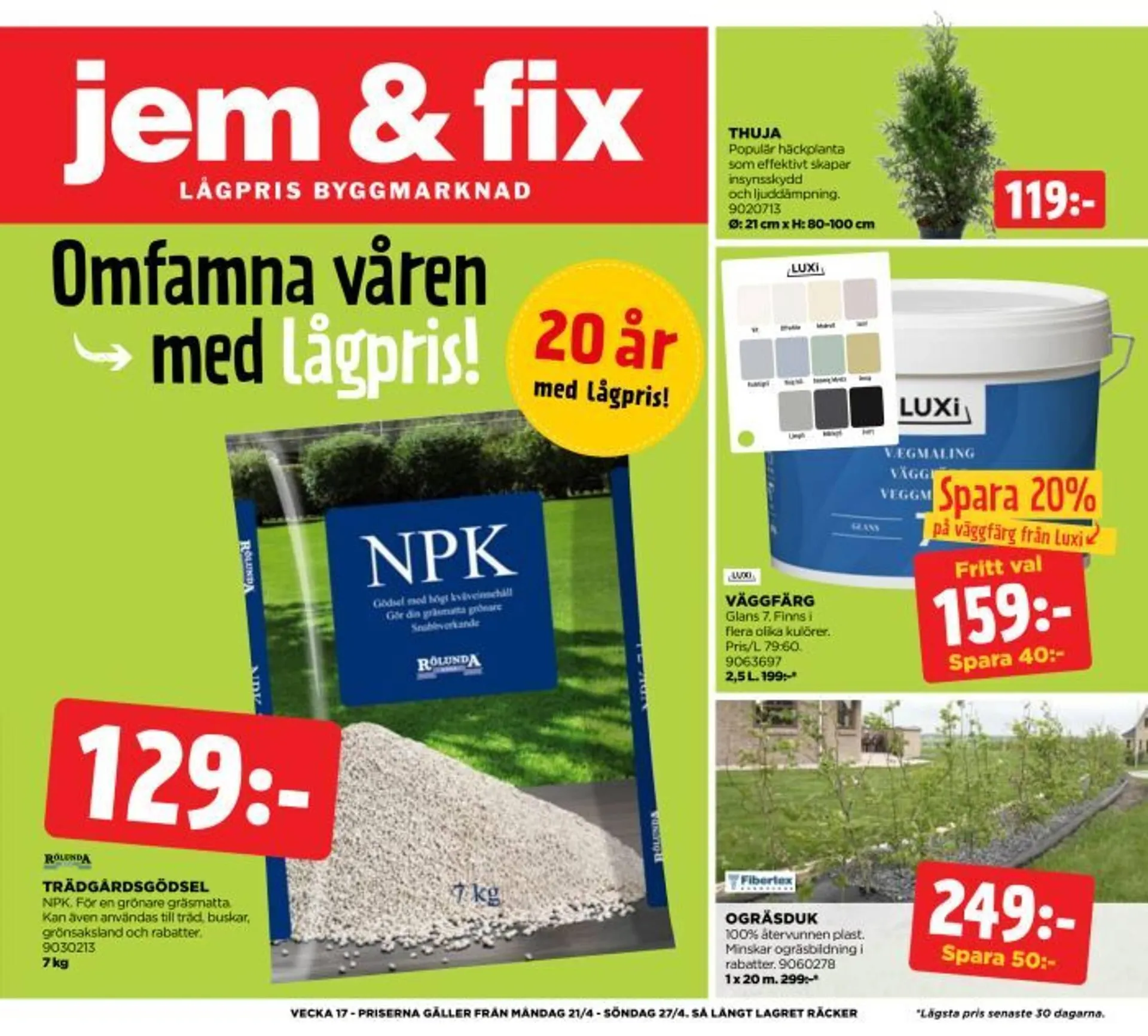 Jem&Fix reklamblad - 1