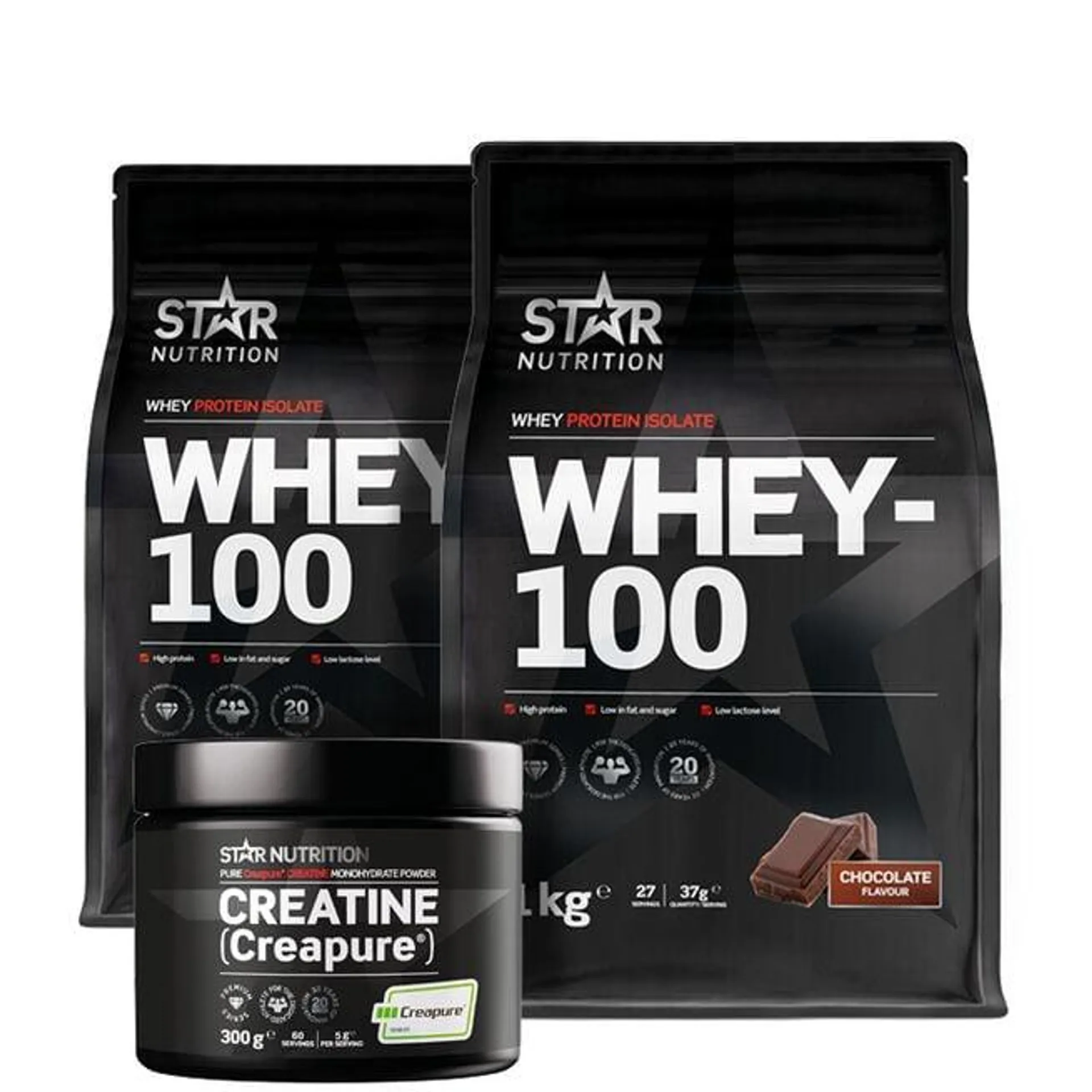 2 x Whey-100 + Creatine Creapure