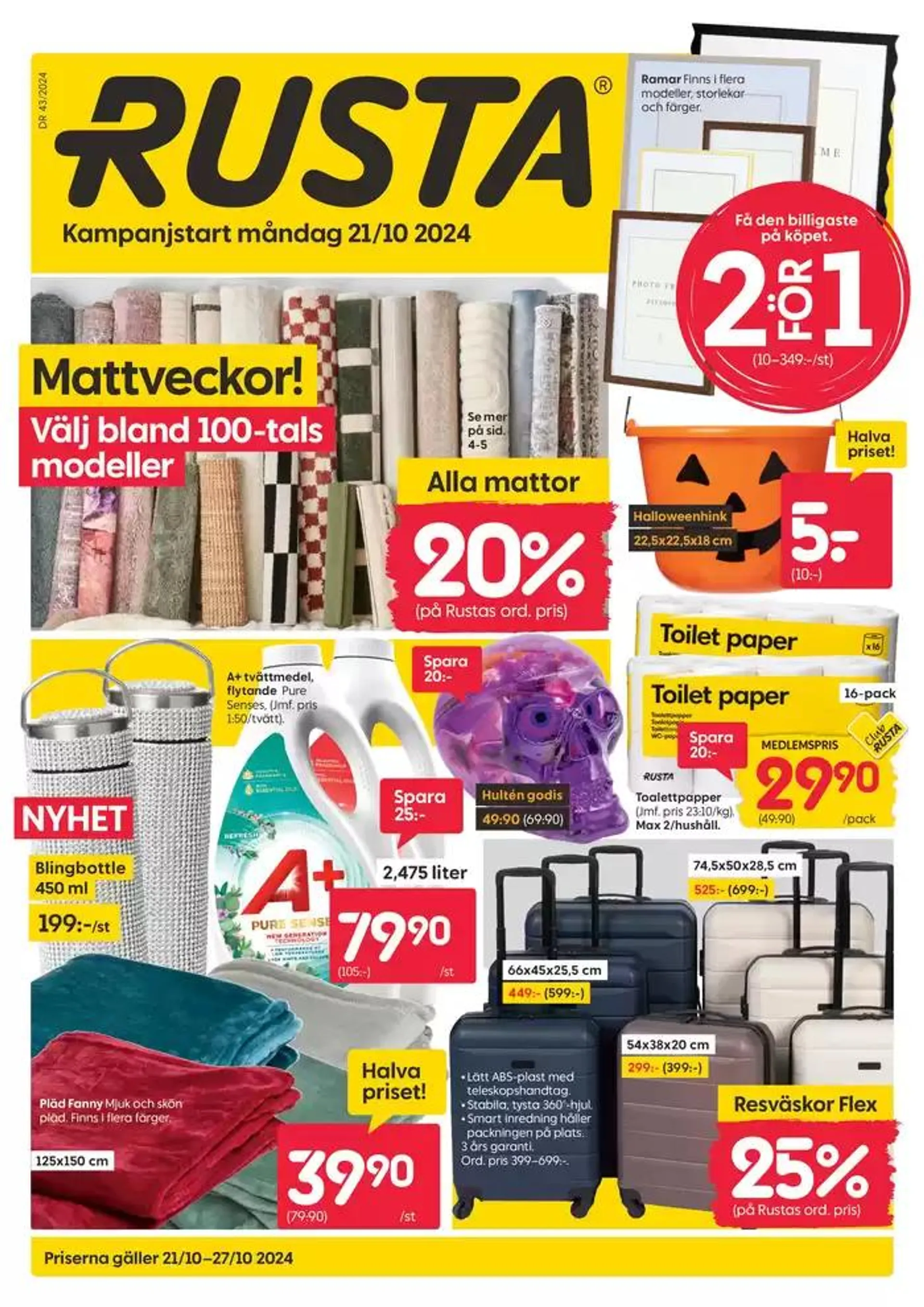 Rusta reklambad från 21 oktober till 4 november 2024 - Reklamblad sidor 1