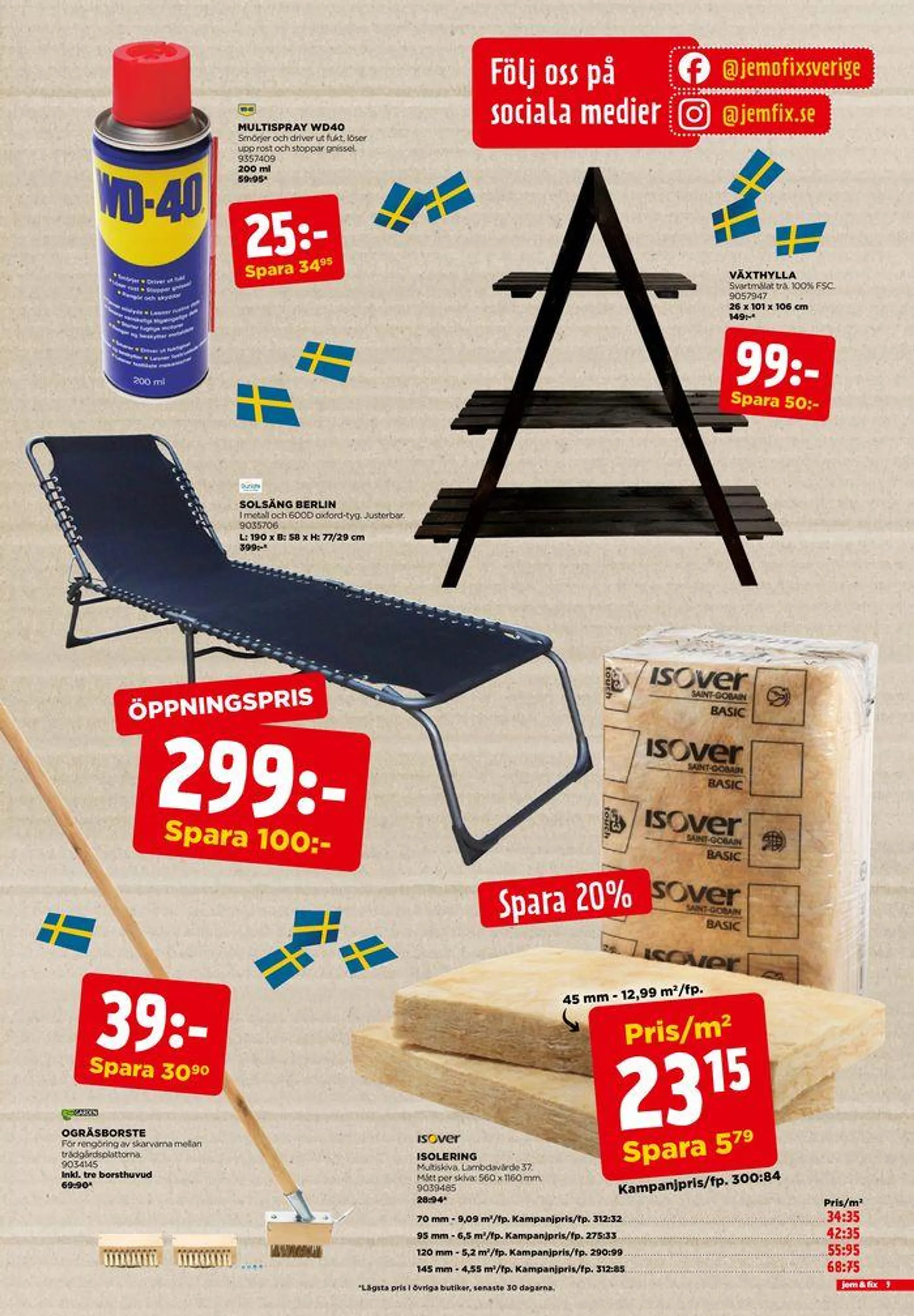 Jem&Fix reklamblad från 17 juni till 23 juni 2024 - Reklamblad sidor 9