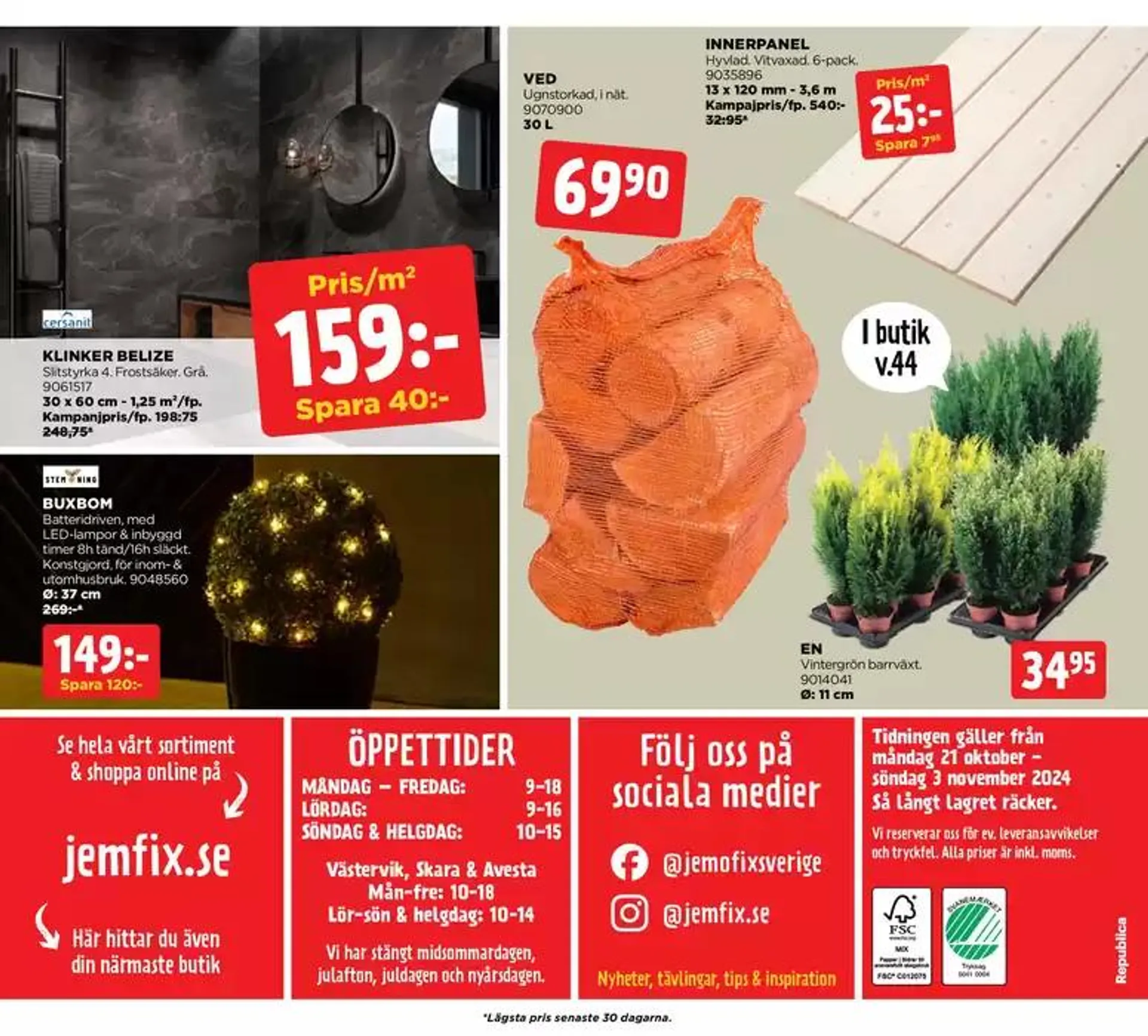 Jem&Fix reklamblad från 20 oktober till 3 november 2024 - Reklamblad sidor 20