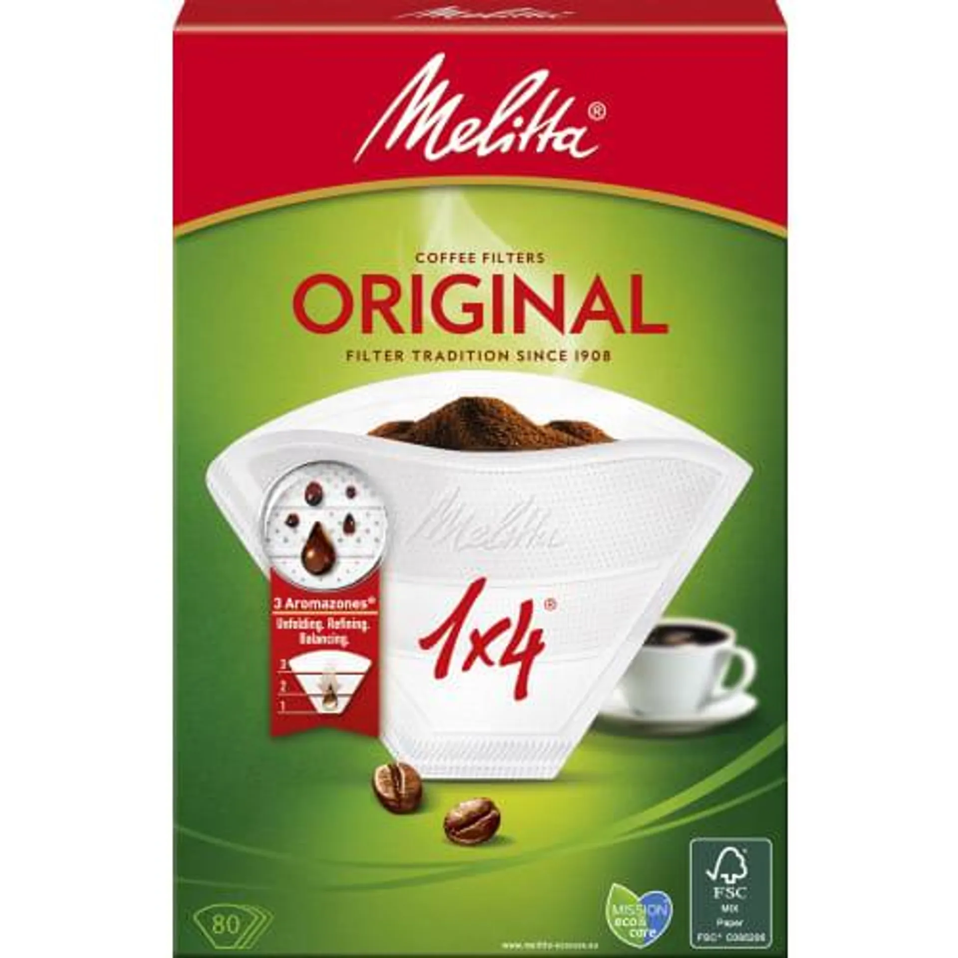 Kaffefilter 1x4 Vit Original