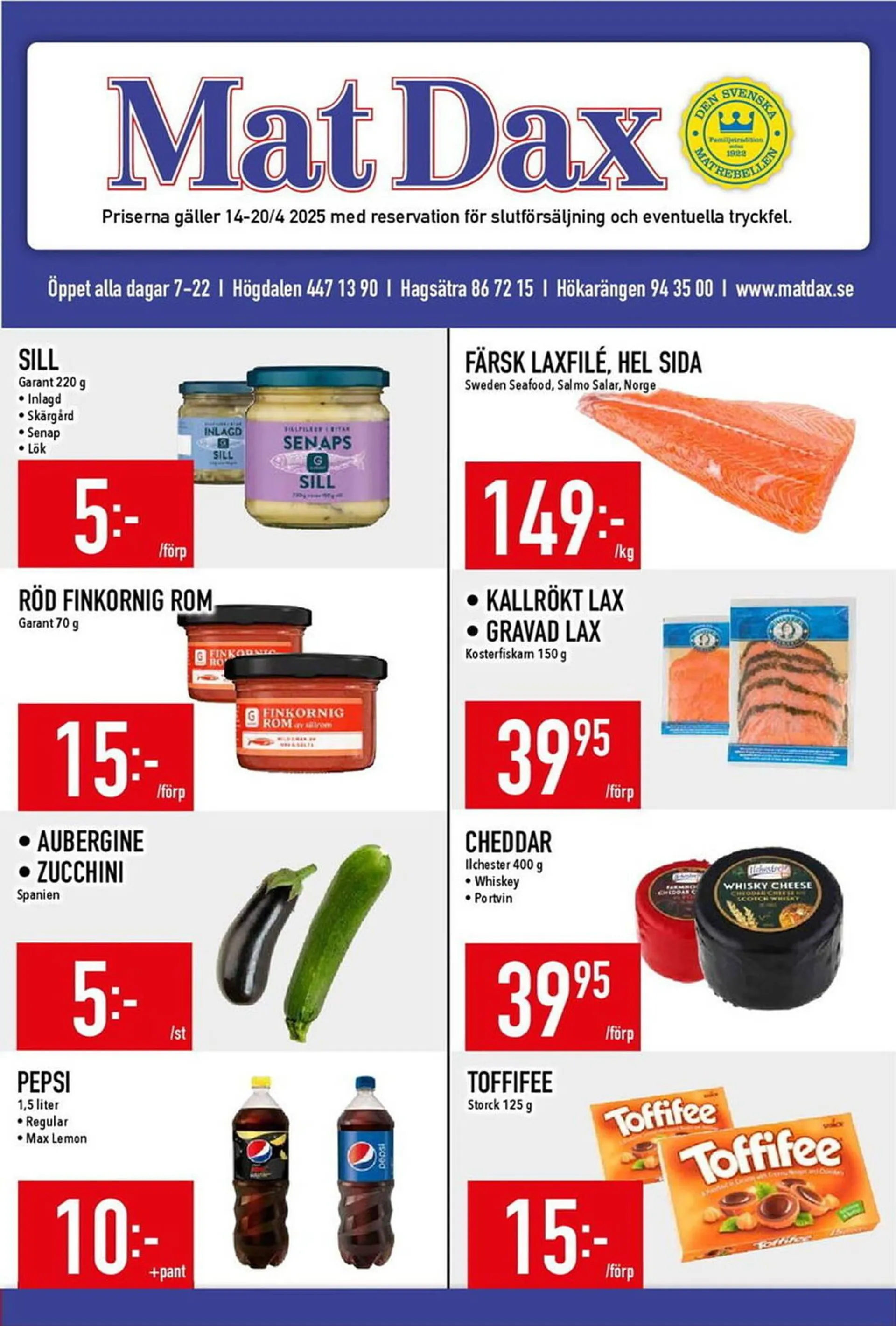 Matdax reklamblad från 14 april till 20 april 2025 - Reklamblad sidor 1