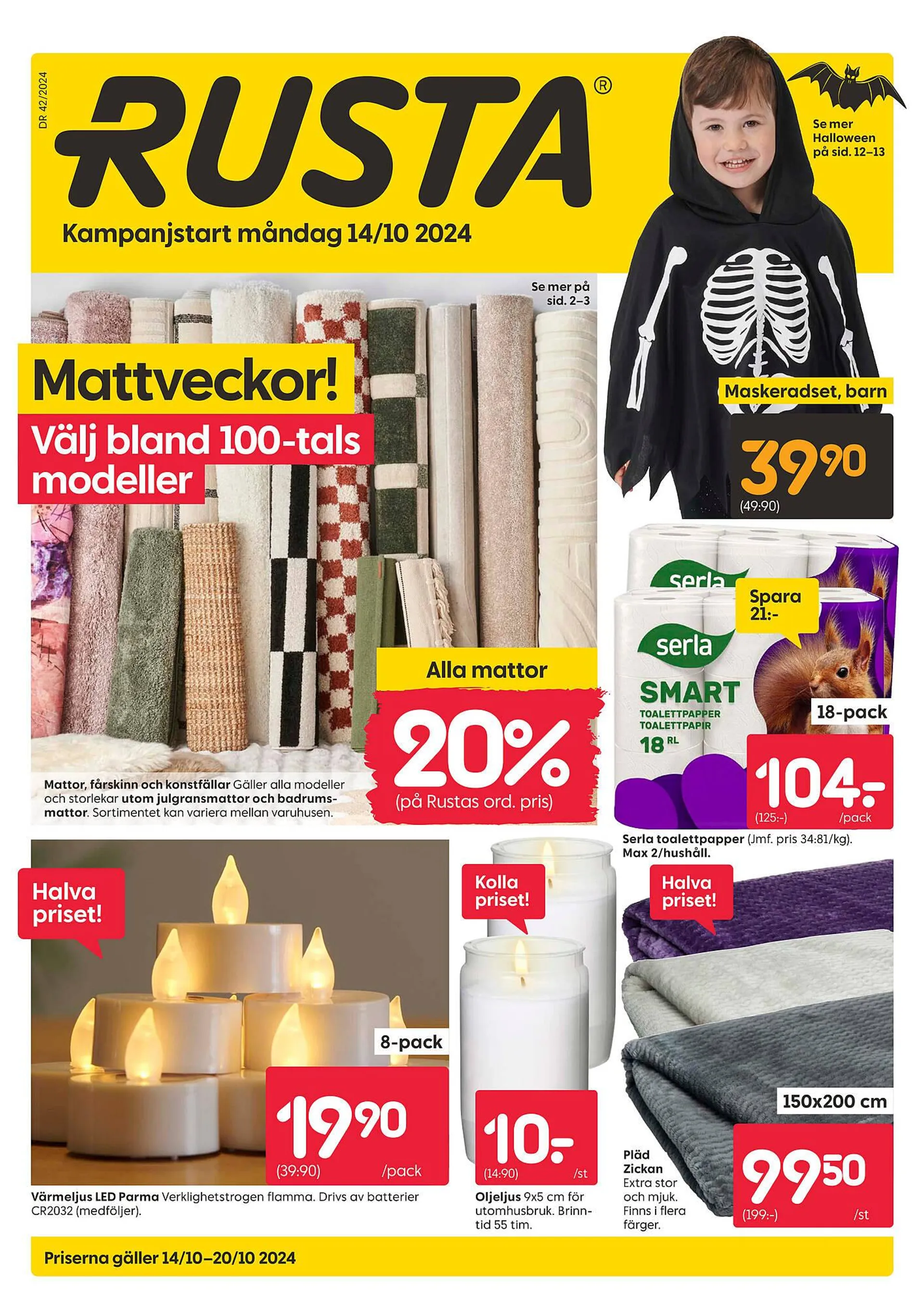 Rusta reklamblad från 14 oktober till 19 oktober 2024 - Reklamblad sidor 1