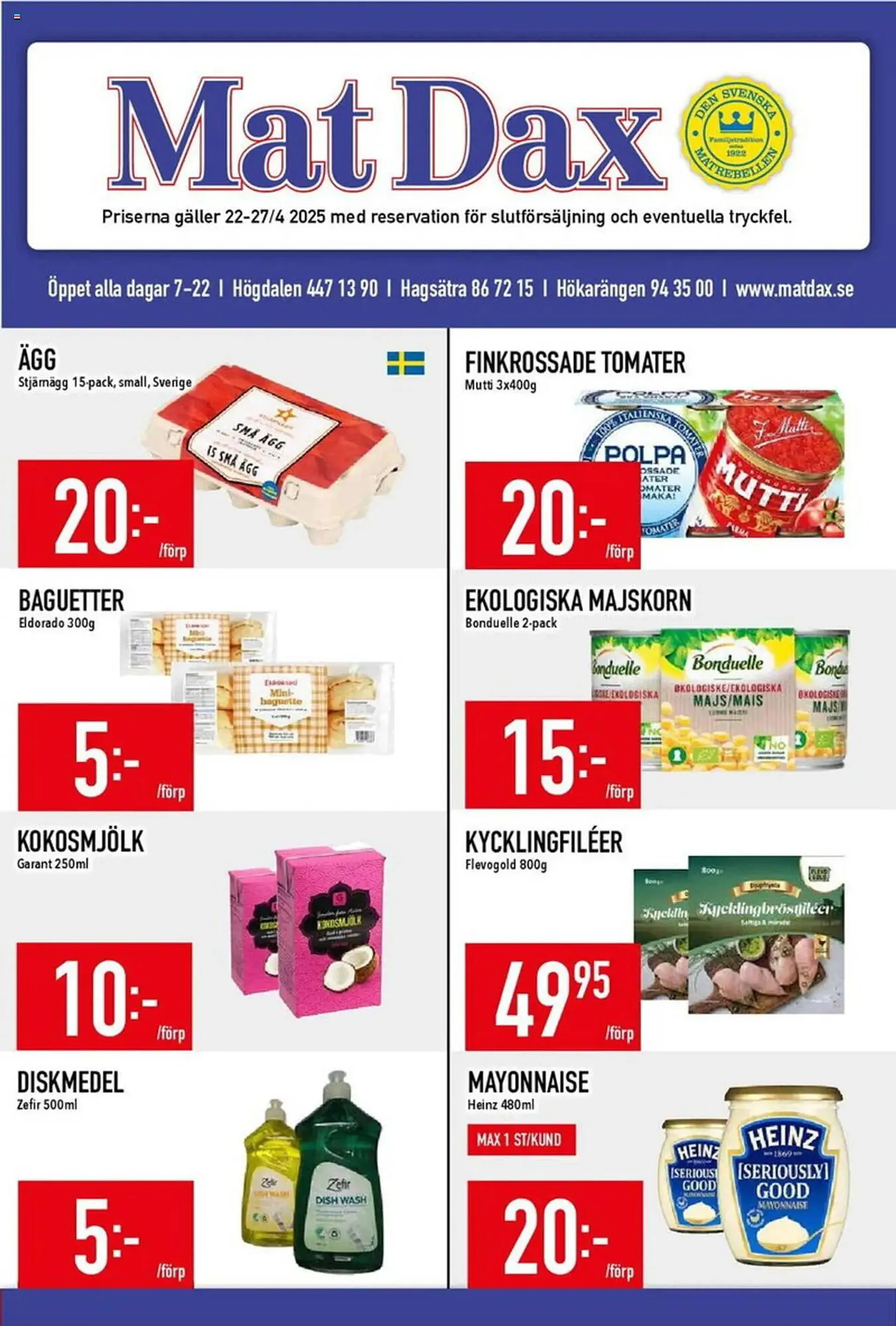 Matdax reklamblad - 1