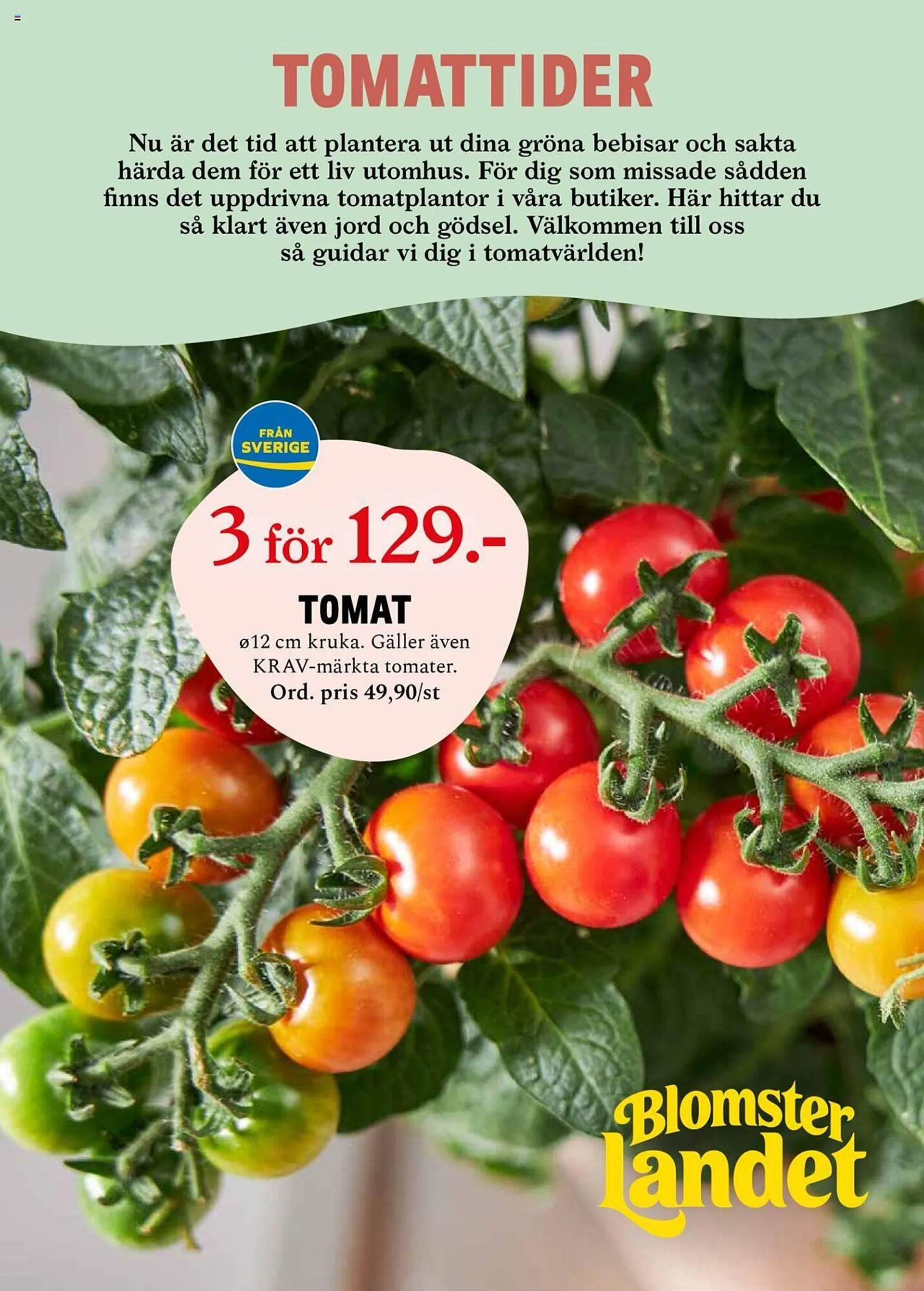Blomsterlandet reklamblad - 1