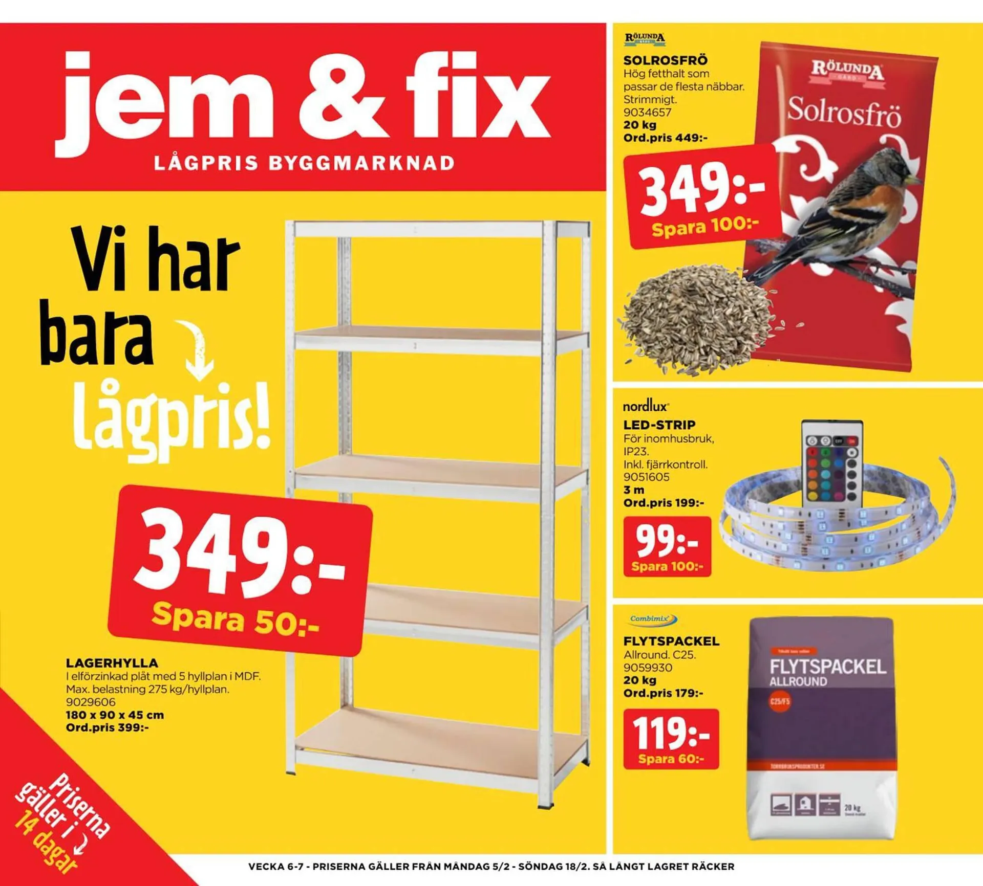 Jem&Fix reklamblad från 4 februari till 18 februari 2024 - Reklamblad sidor 1