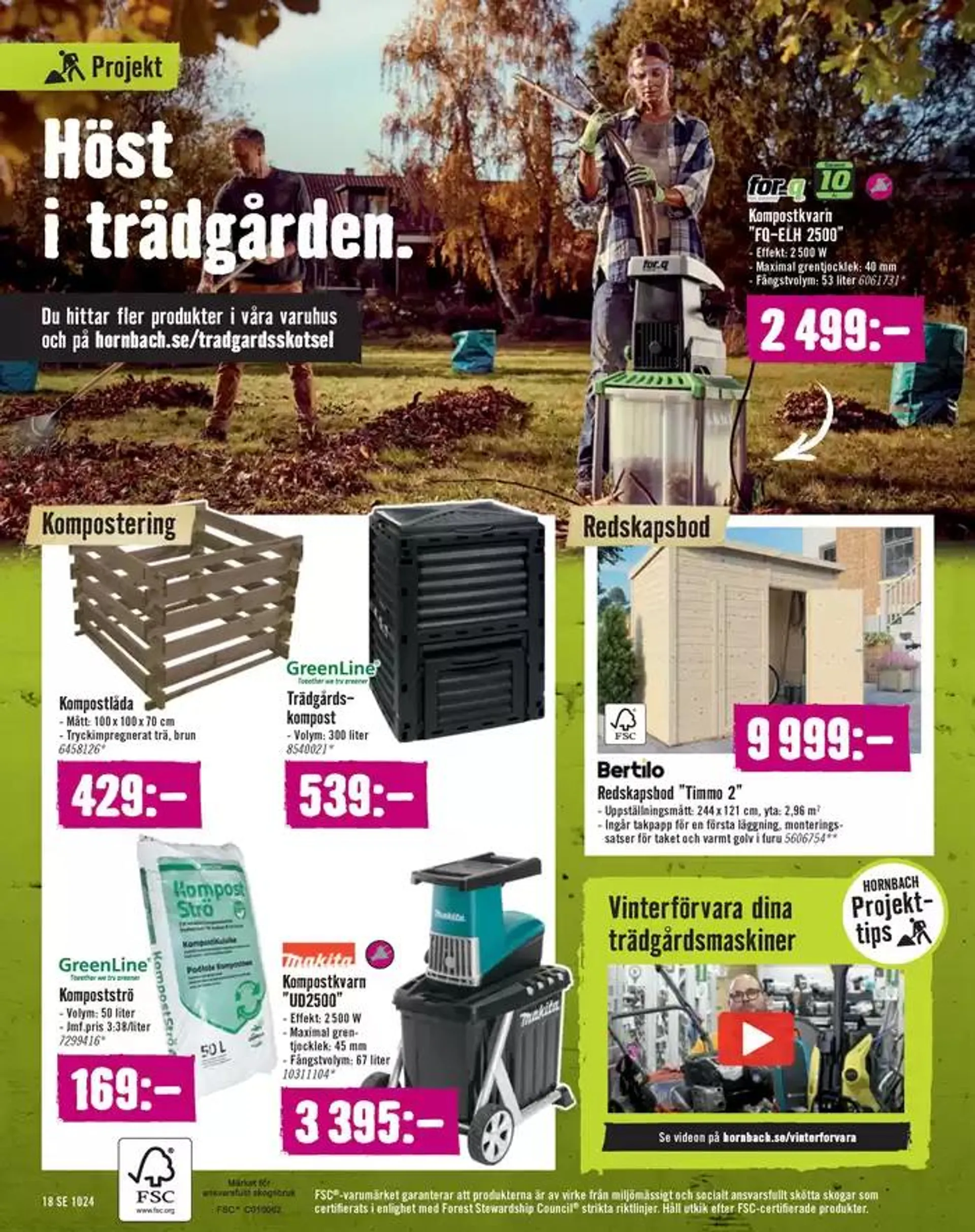  Hornbach reklamblad  från 9 oktober till 31 oktober 2024 - Reklamblad sidor 18