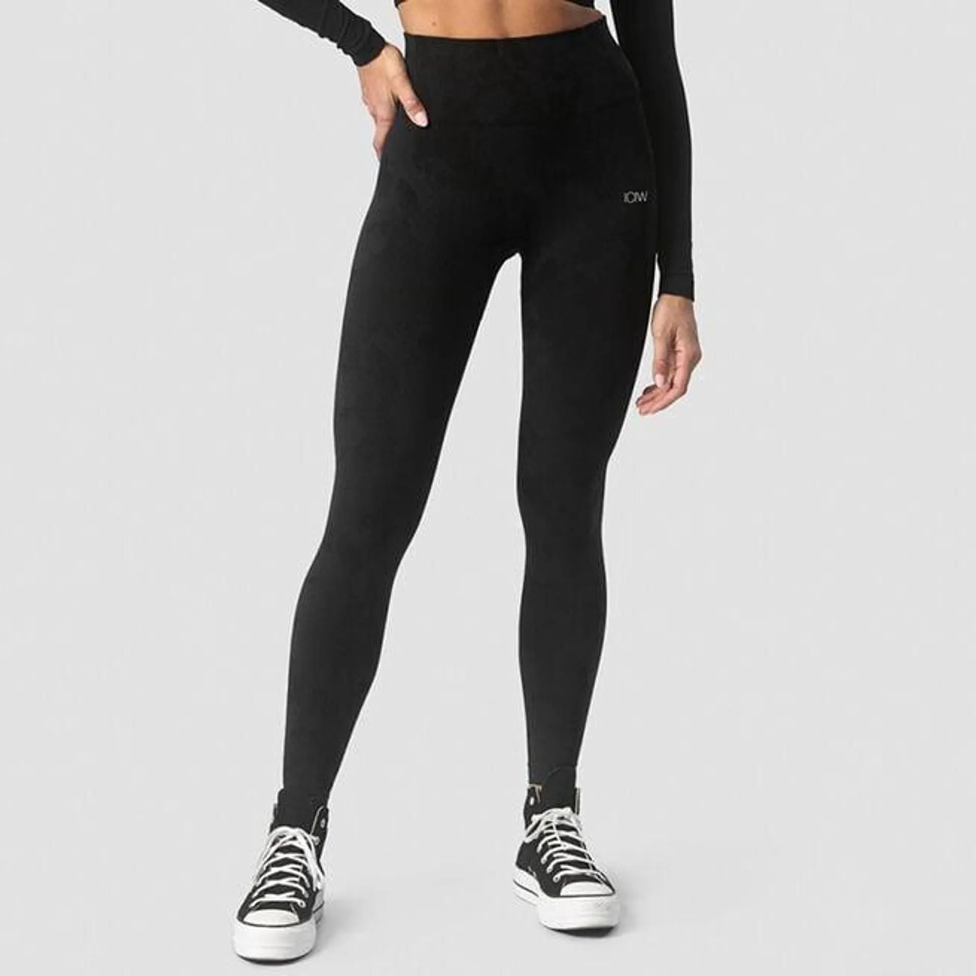 Camo Seamless Tights, Black