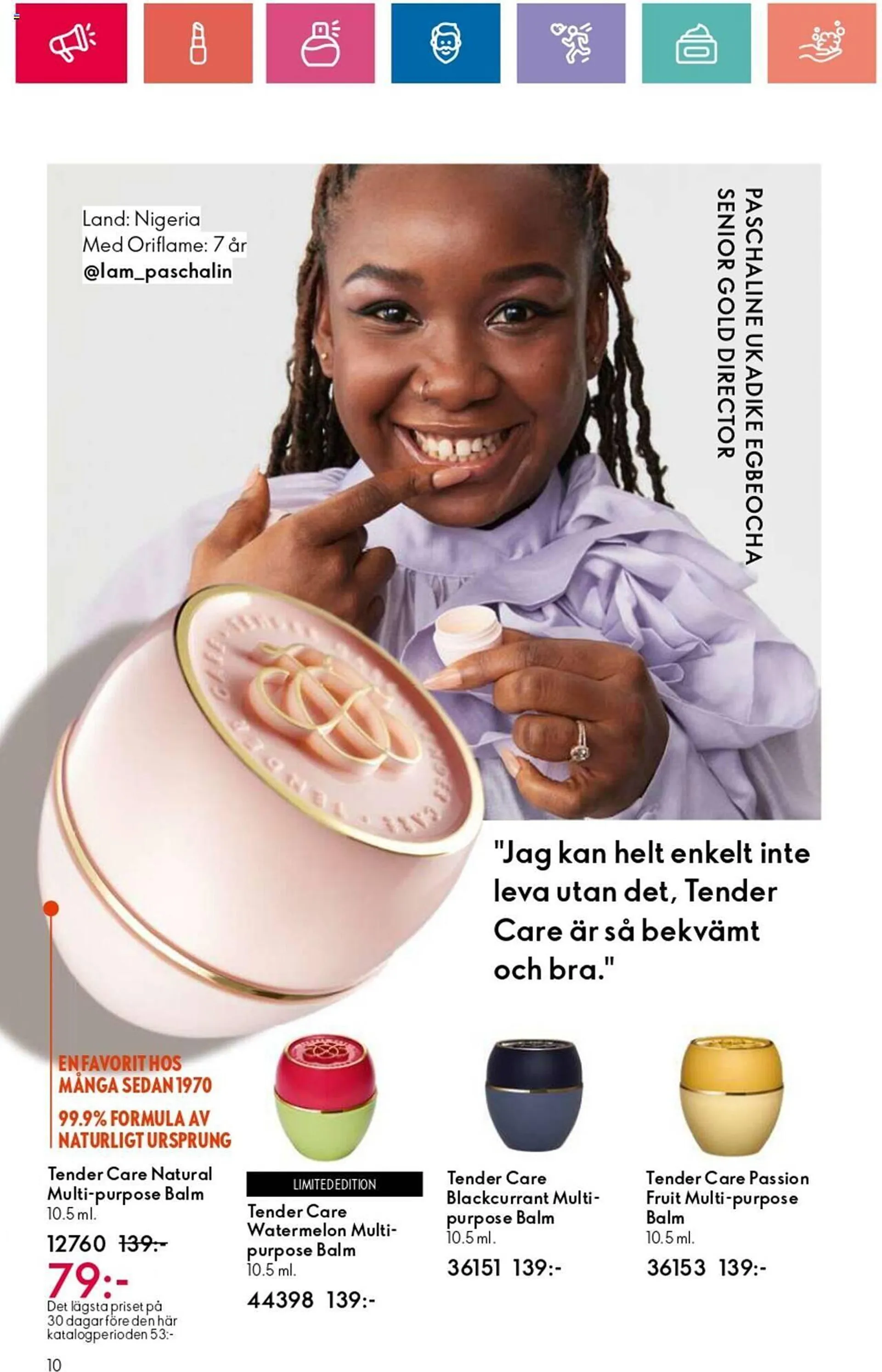 Oriflame reklamblad från 3 oktober till 23 oktober 2024 - Reklamblad sidor 10