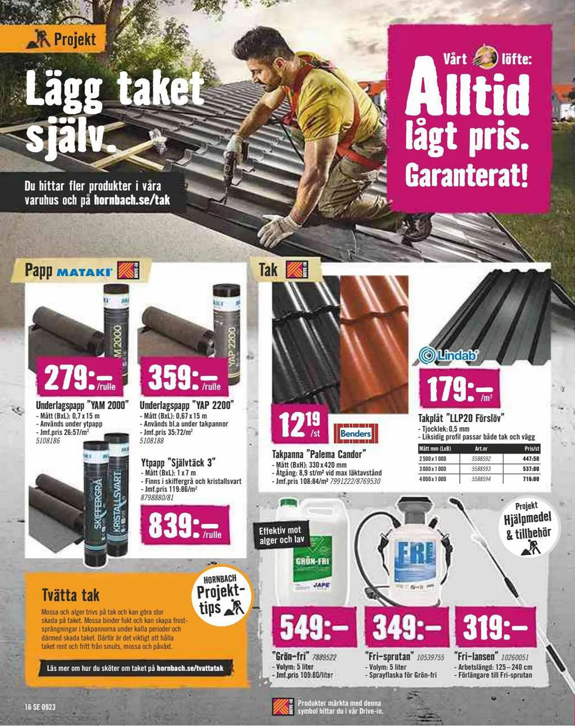 Hornbach reklamblad från 1 september till 27 september 2023 - Reklamblad sidor 16