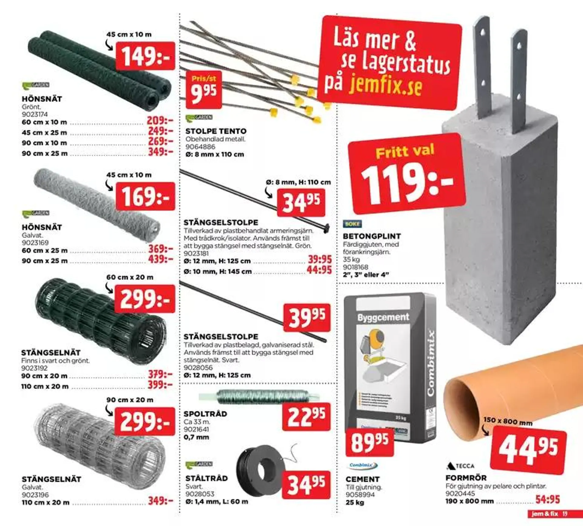 Jem&Fix reklamblad från 20 oktober till 3 november 2024 - Reklamblad sidor 19