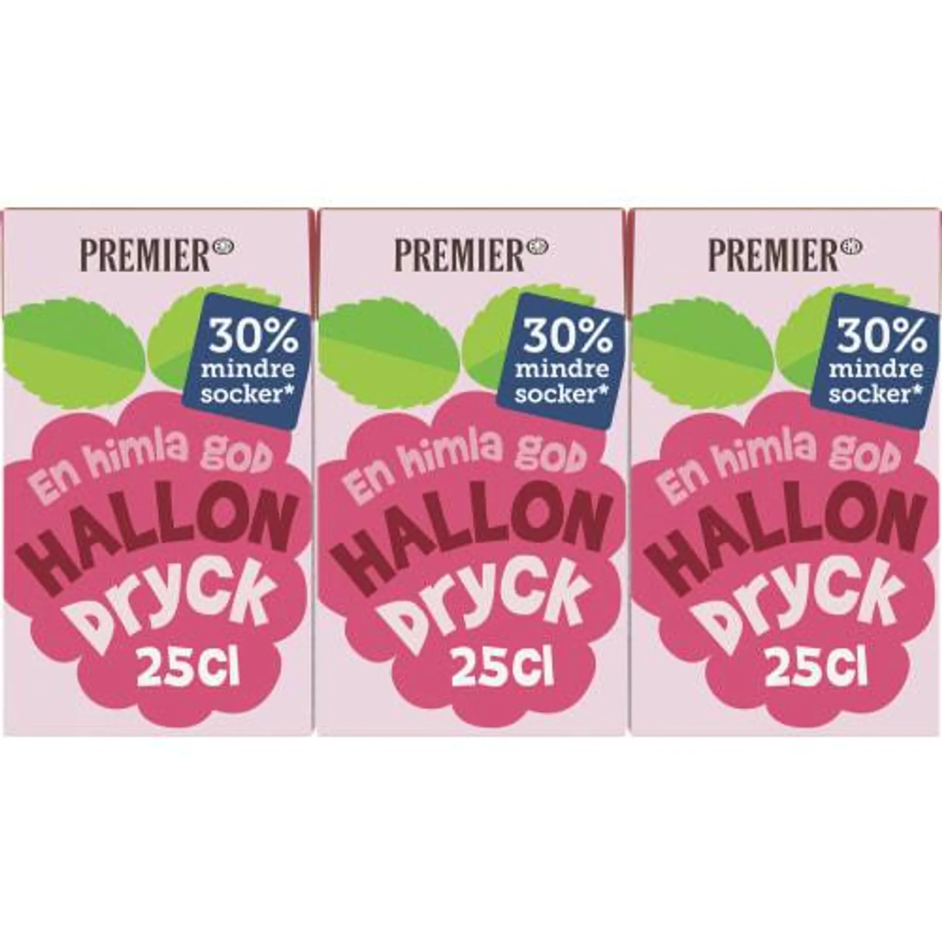 Hallondryck Mindre Socker Fruktdryck Tetra